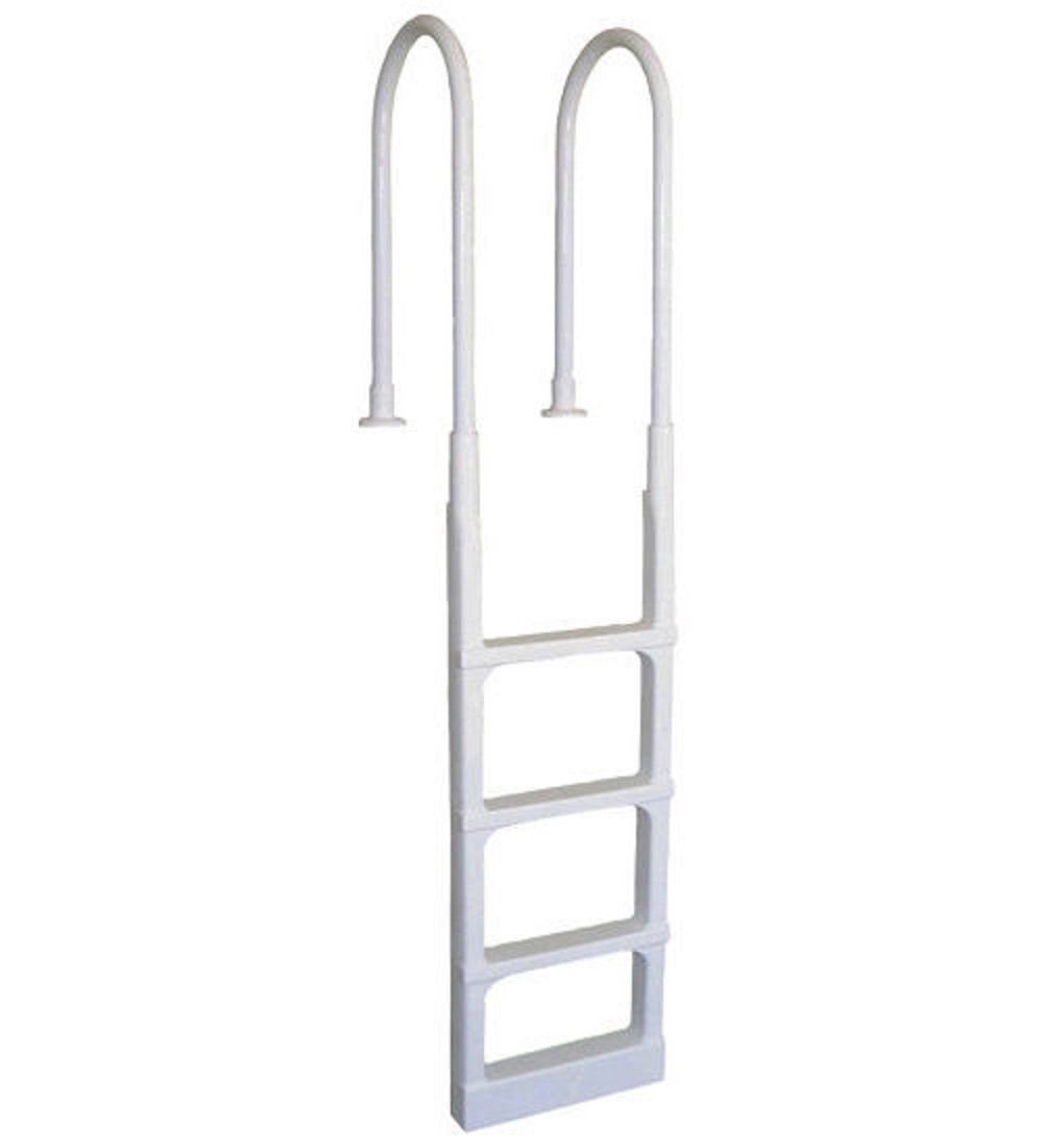 Main Access ProSeries In-Pool Deck Ladder for 48-54 Inch Above Ground Swimming Pools - Heavy Duty White Safety Ladder for Easy Pool Entry & Exit - Perfect for Backyard, Inground & Residential Pools