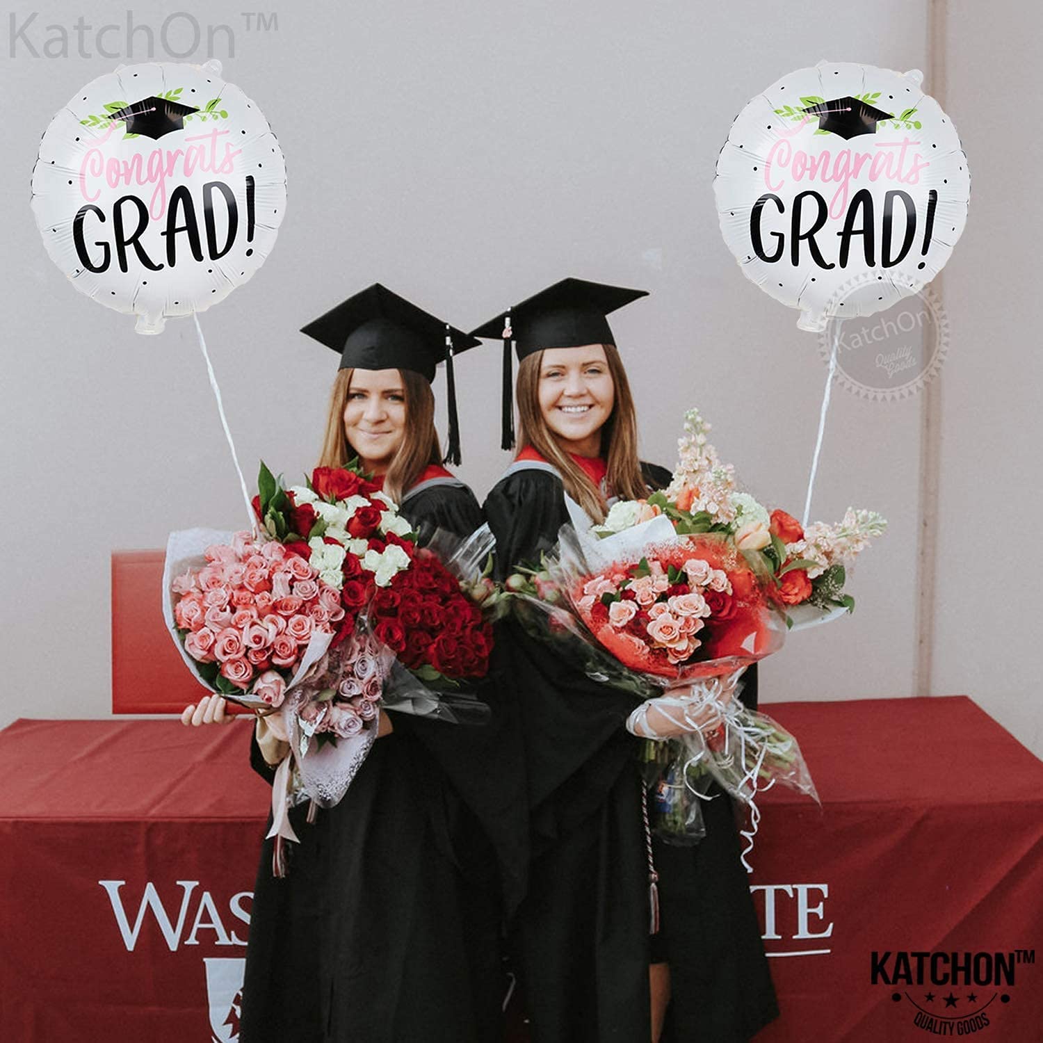 KatchOn 18 Inch Big Congrats Graduation Balloons - Class of 2025 Decorations | Graduation Party Supplies for 2025 | Perfect for Graduation Ceremonies, Parties & Photo Backdrops