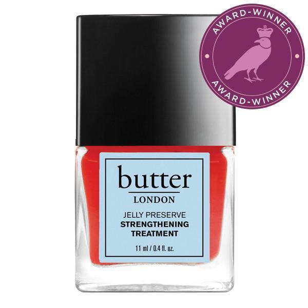 Butter London Strawberry Rhubarb Jelly Preserve Nail Strengthening Treatment - Vegan Nail Care for Stronger, Healthier Nails at Home or Salon