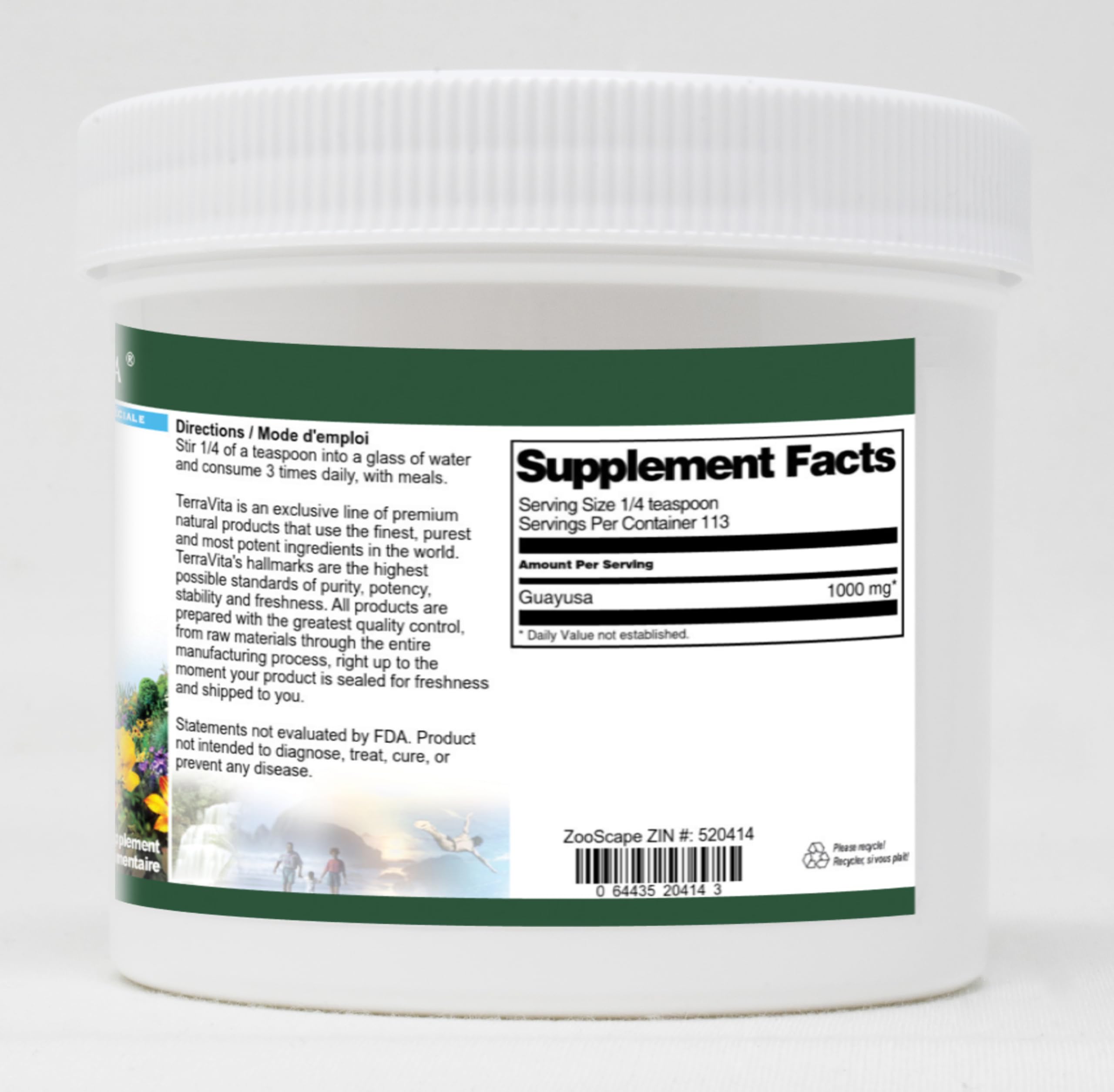 Organic Guayusa Powder 4 oz (3 Pack) - Natural Energy Boost, Antioxidant Rich - Perfect for Smoothies, Tea & Pre-Workout Drinks