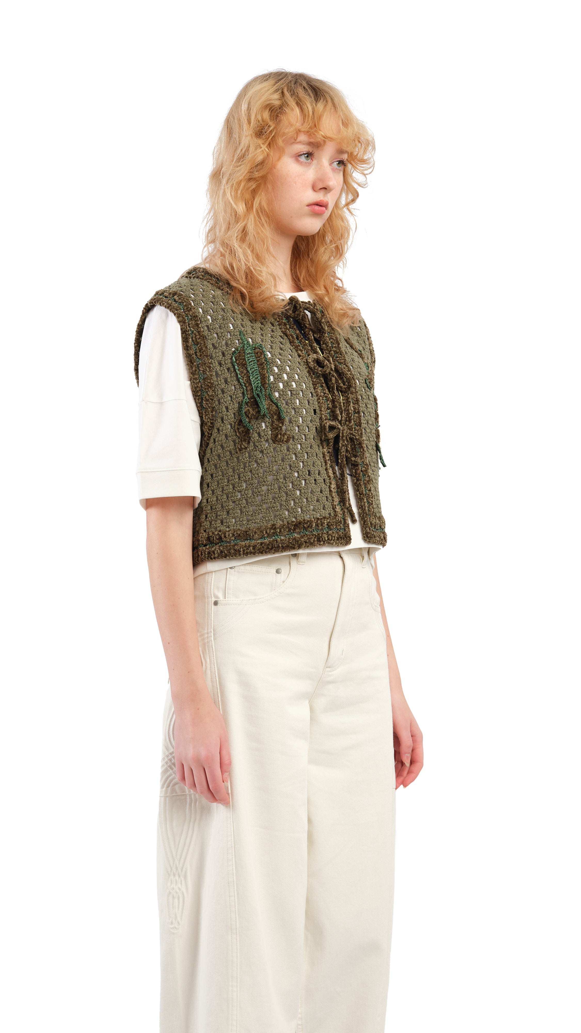 Selk'Nam Graphic Crochet Vest for Women - Stylish Handmade Knit Sweater Vest - Boho Chic Fashion Top for Fall & Winter - Perfect for Layering, Casual Outfits, and Festival Wear