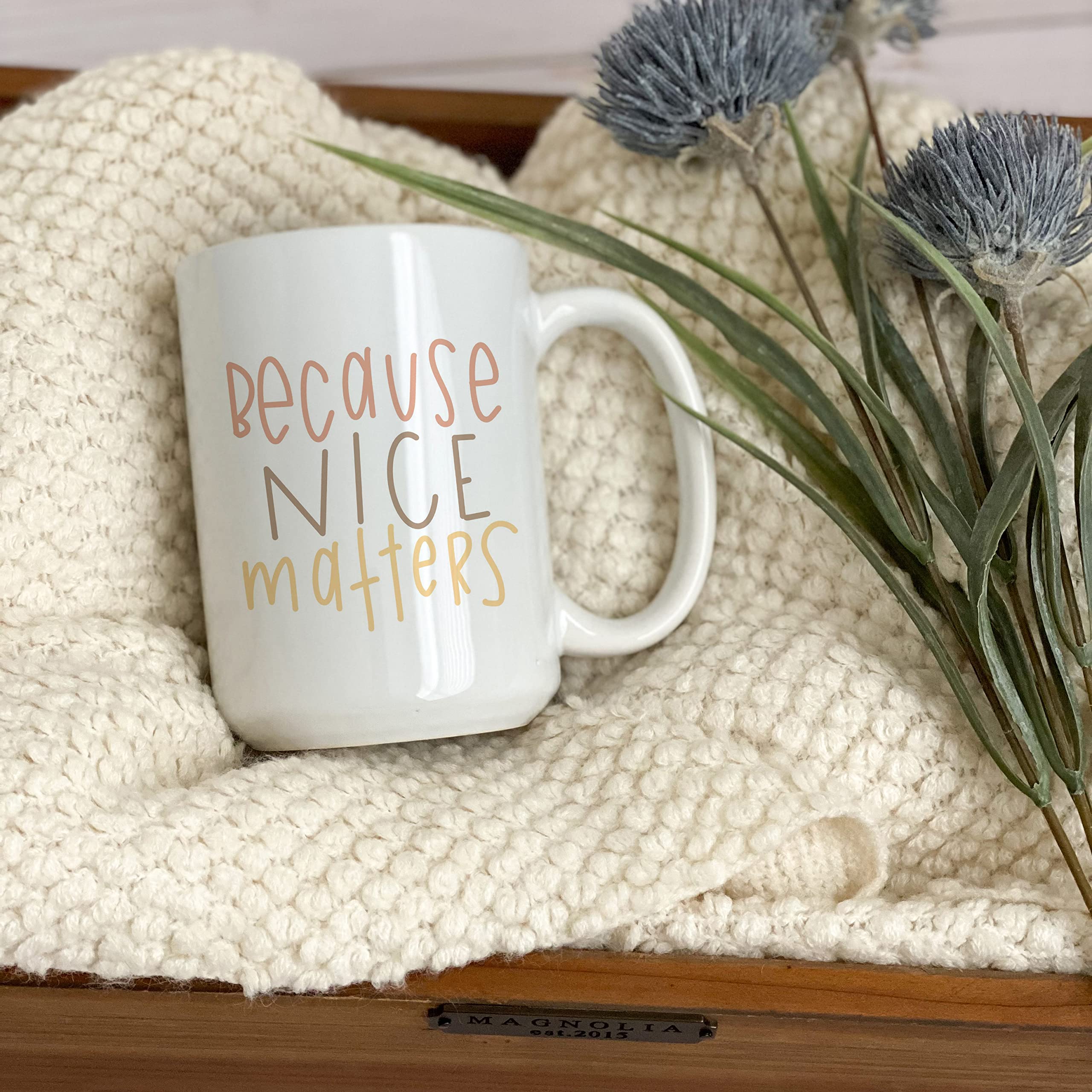 Inspirational Coffee Mugs with Quotes - 11oz Kindness Cup for Office & Home Use