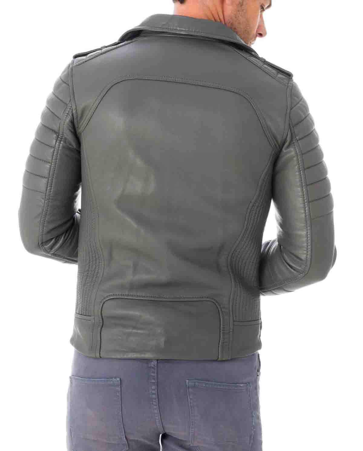 Benjer Skins Genuine Lambskin Leather Jacket for Men - Premium Motorcycle Biker Jacket with Classic Style | Perfect for Riding, Casual Wear & Outdoor Adventures