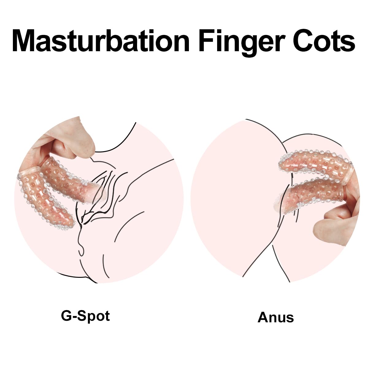 2pcs Finger Condoms - Adult Finger Sleeves Vibrator Accessories for G-Spot, Clitoral & Anal Stimulation | Waterproof & Reusable Masturbation Sleeves | Sex Toys for Women, Men & Couples | Perfect for Solo Play, Foreplay & Oral Sex