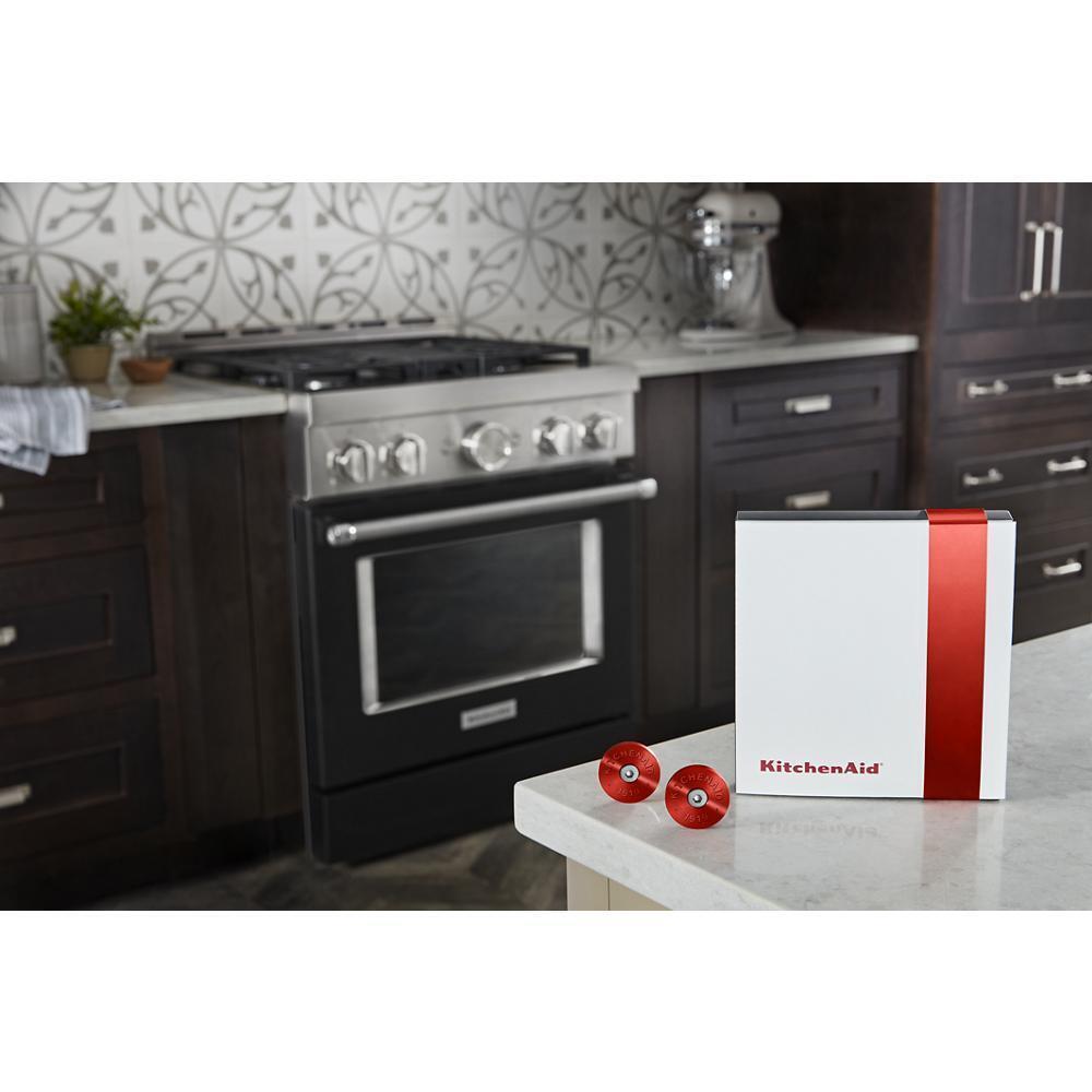 Amana W11368841RE KitchenAid Commercial Style Range Handle Medallion Kit - Replacement Part for Stove, Oven & Range Repair