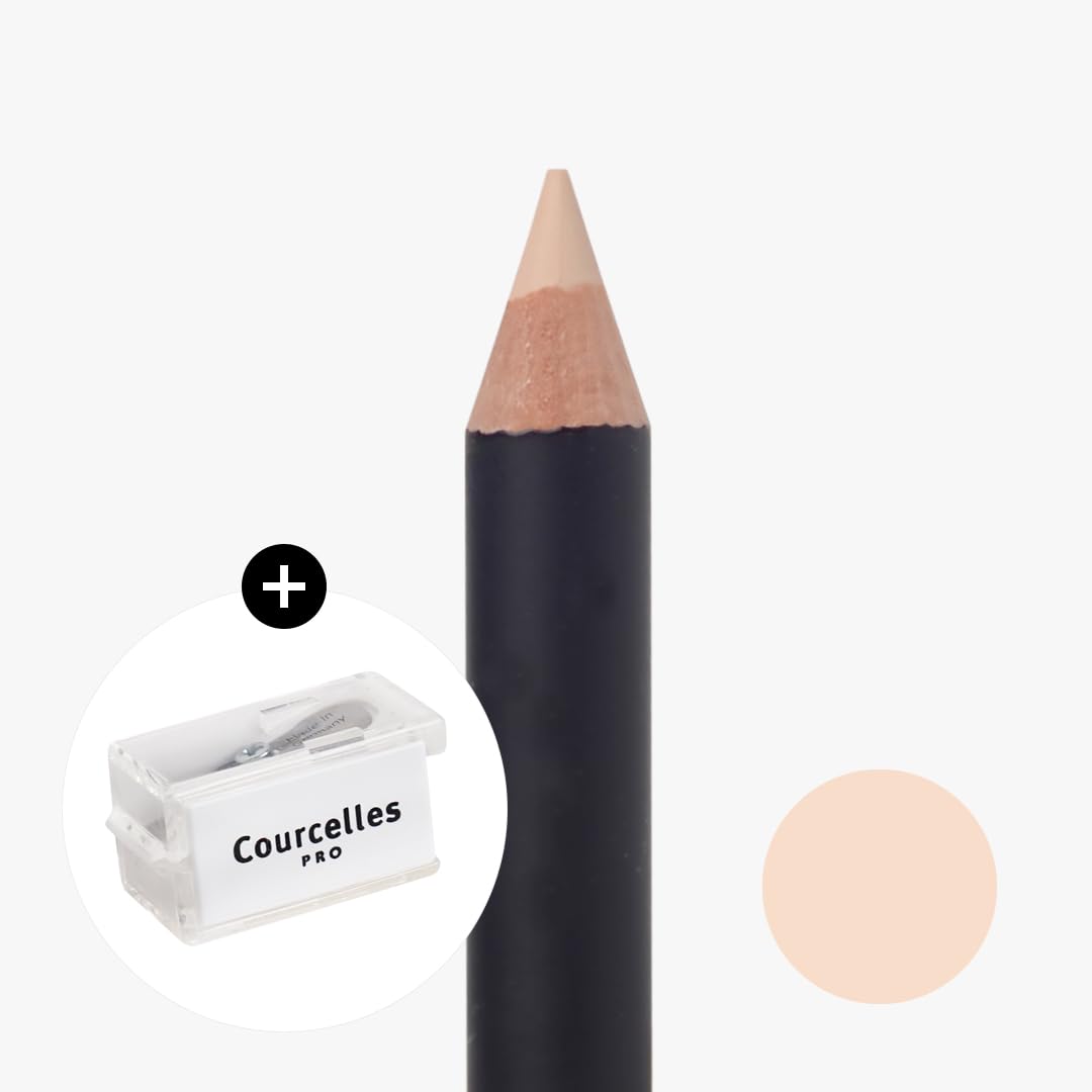 Courcelles Original Concealer Pencil - 3 Natural Shades for Dark Circles & Blemishes - Includes Free Sharpener - Perfect for Makeup Bag & Travel Touch-Ups