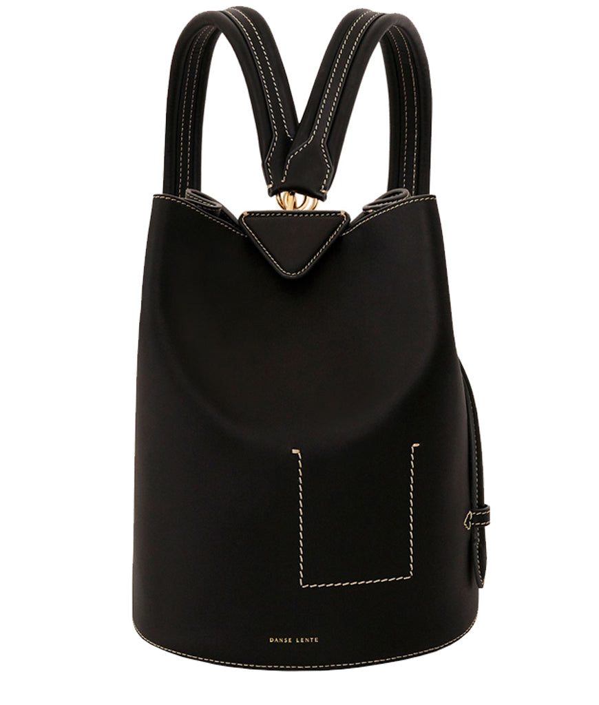 Danse Lente Jamie Black Leather Crossbody Bag - Stylish & Minimalist Women's Purse for Work, Travel & Everyday Use