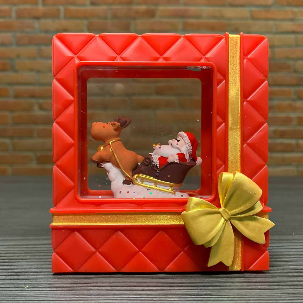 Santa Claus Sled Christmas Ornament - Festive Holiday Decor for Tree, Mantel & Home