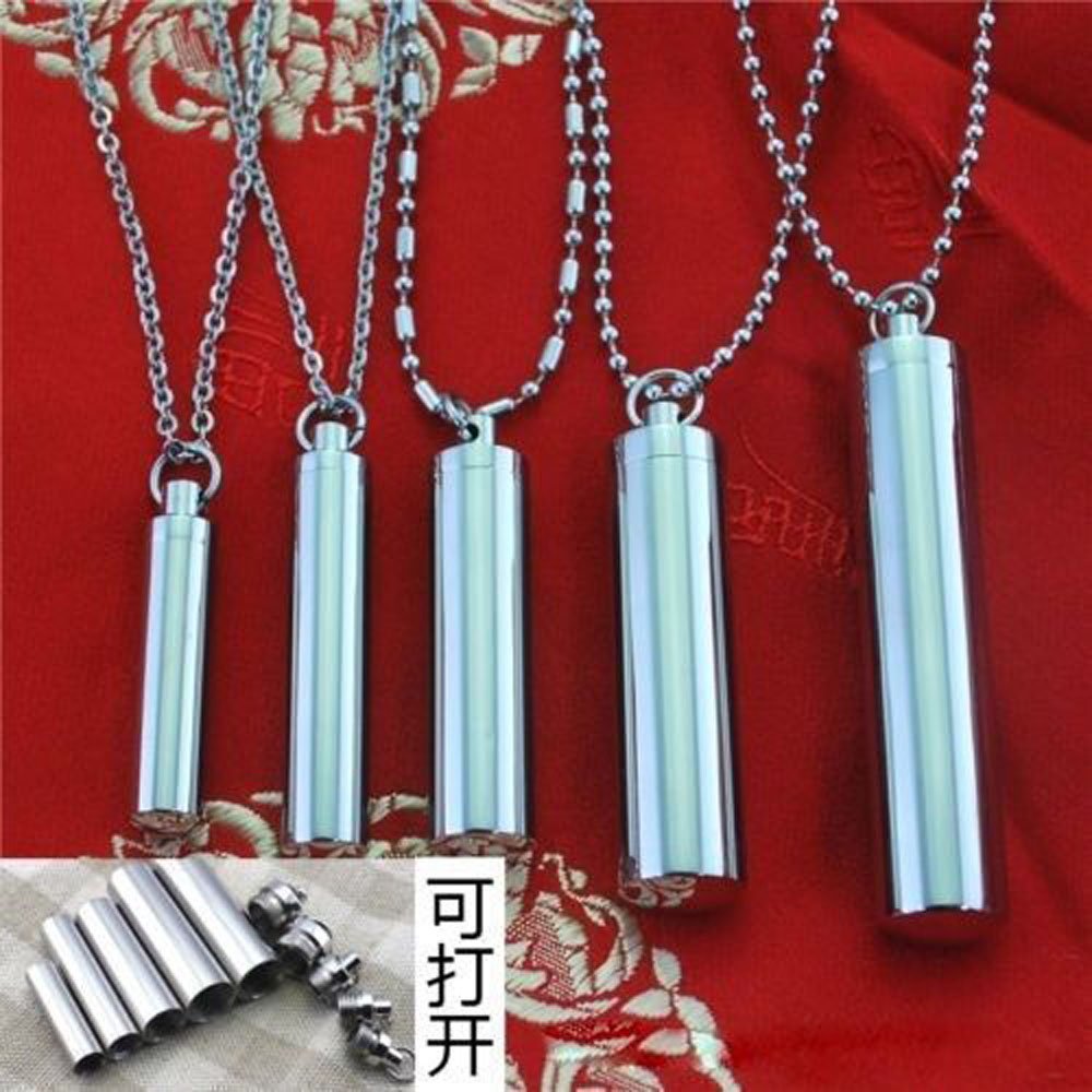 Stainless Steel Love Perfume Bottle Pendant Necklace for Couples - XL Size with Chain | Romantic Gift for Anniversary, Valentine's Day & Special Occasions