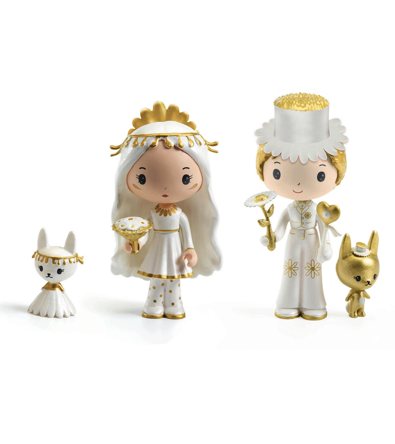 Djeco Marguerite & Leopold Tinyly Doll Figures - Adorable Collectible Miniature Dolls for Kids, Perfect for Playtime, Storytelling & Nursery Decor