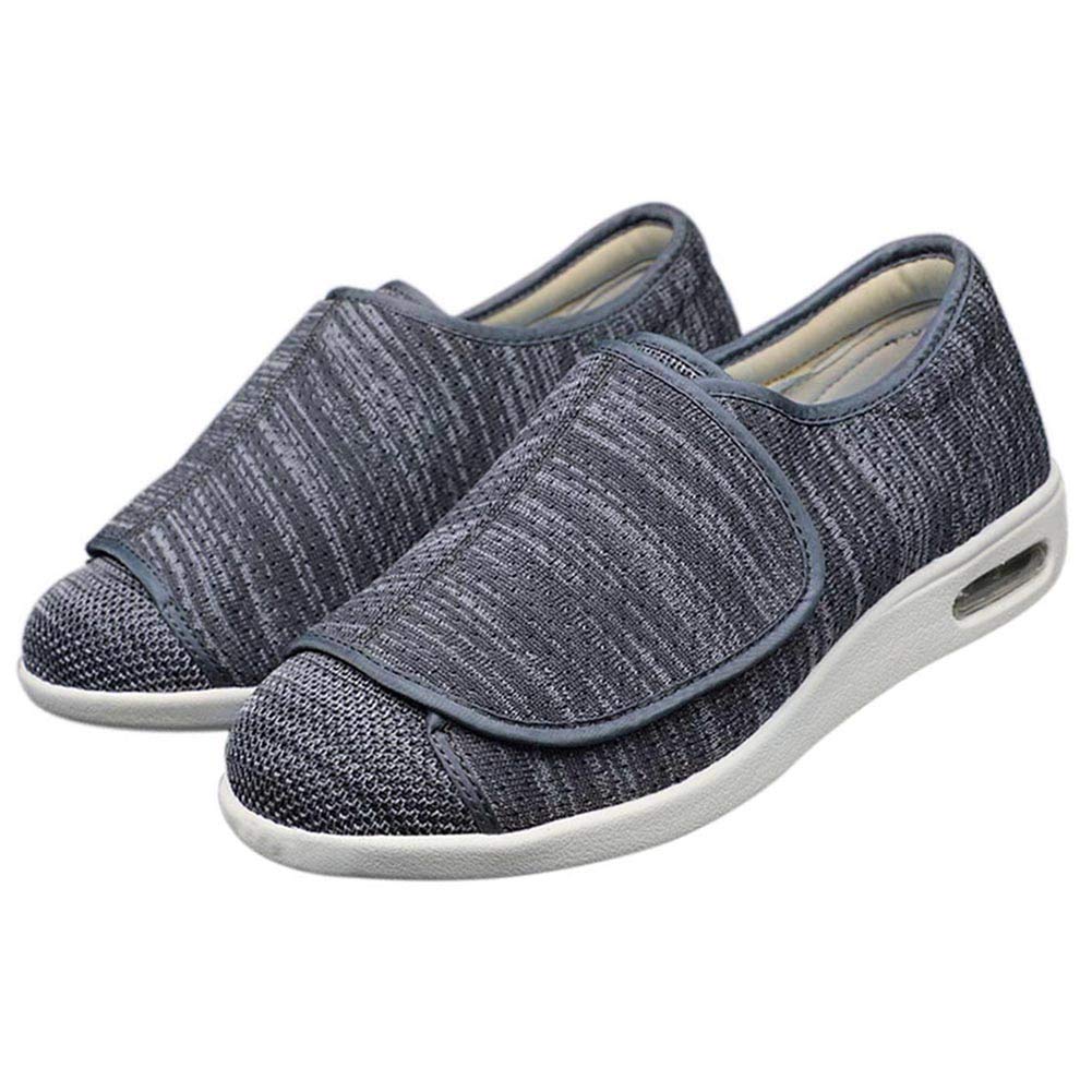 W&LESVAGO Men's Extra Wide Air Cushion Walking Sneakers - Adjustable Comfort Shoes for Diabetic & Edema Relief - Ideal for Elderly Outdoor Activities & Daily Walking