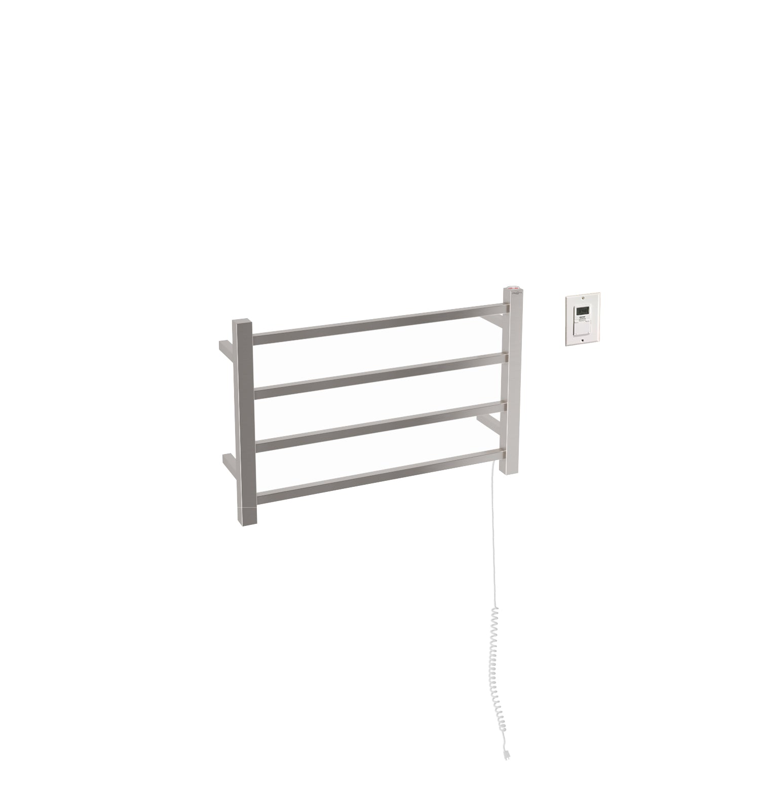 Gala Dual 4 Bar Hardwired & Plug-in Stainless Steel Towel Warmer with Timer - Perfect for Bathrooms, Spas & Luxury Home Use