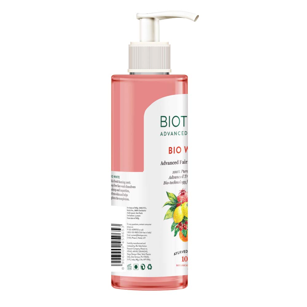 Biotique Fruit Brightening Face Wash & Depigmentation Face Pack Set - 200ml & 75gm for All Skin Types | Natural Tan Removal & Glow Boost | Daily Skincare Routine for Radiant Complexion
