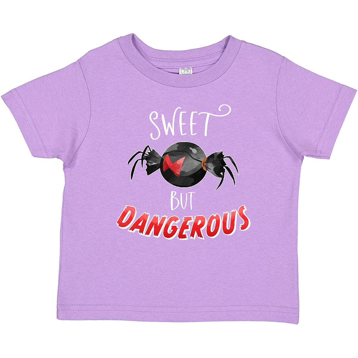 Inktastic Sweet But Dangerous Black Widow Spider Candy Baby T-Shirt - Cute & Spooky Halloween Outfit for Infants & Toddlers