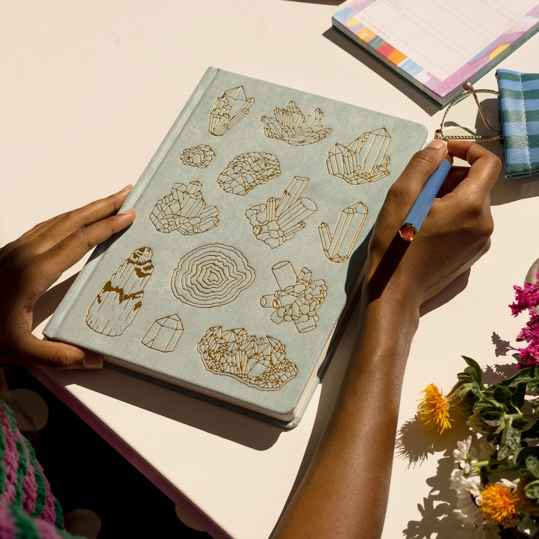 Premium Minerology Jumbo Bookcloth Journal - Large Lined Notebook for Geology Enthusiasts, Students & Professionals | Perfect for Field Notes, Research & Gift Giving