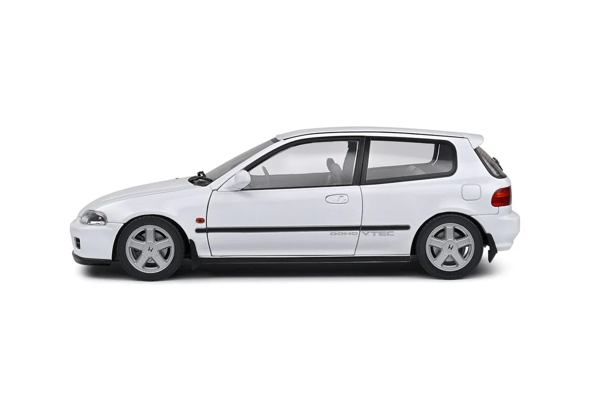 1:18 Scale Solido Honda Civic EG6 Diecast Model Car - White - Collectible Toy for Car Enthusiasts & Gift for Honda Fans (Perfect for Display, Collection, and Racing Game Scenes)