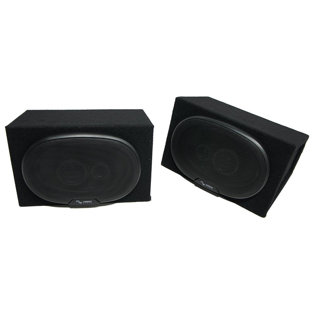 Harmony Audio Universal 6x9 Dual Speaker Box Enclosures for Car, Truck & SUV - Black | Perfect for Upgrading Vehicle Audio System & Enhancing Bass Performance