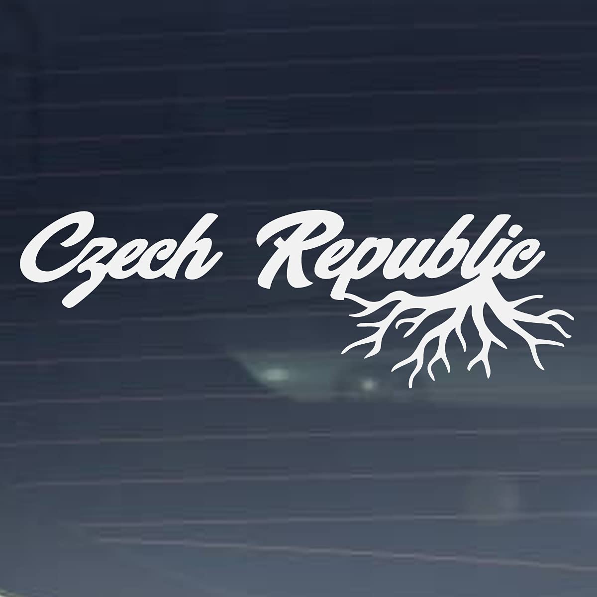 12 Inch White Vinyl Decal - Milk Mug Design with Czech Republic Roots & Hometown Country Theme | Perfect for Laptops, Water Bottles, Car Windows & Home Decor