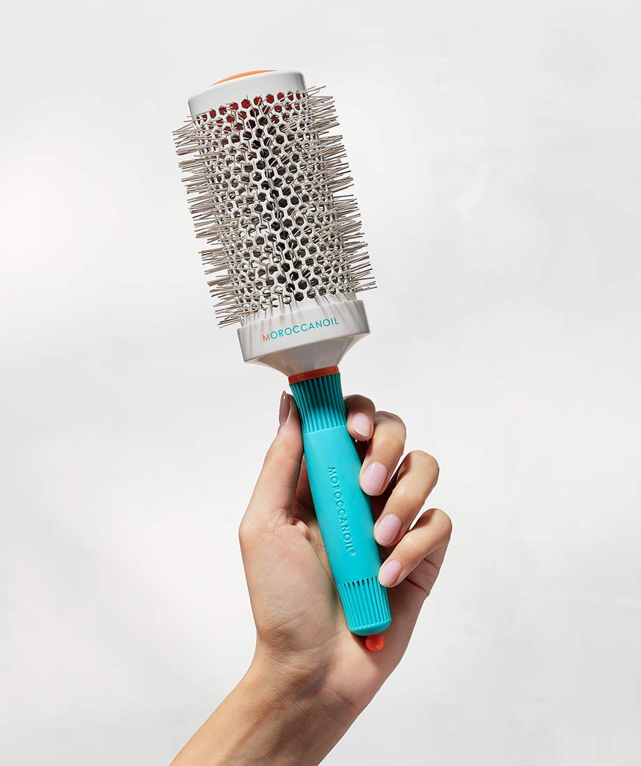 Moroccanoil Ceramic Round Hair Brush for Smoothing & Styling - Perfect for Blowouts, Curling & Volumizing at Home or Salon