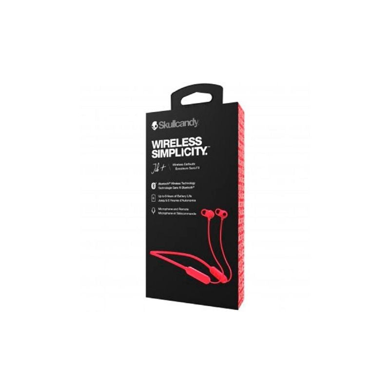 Skullcandy JIB Plus Wireless In-Ear Earbuds - Red | Bluetooth Headphones with Mic for Running, Gym & Travel