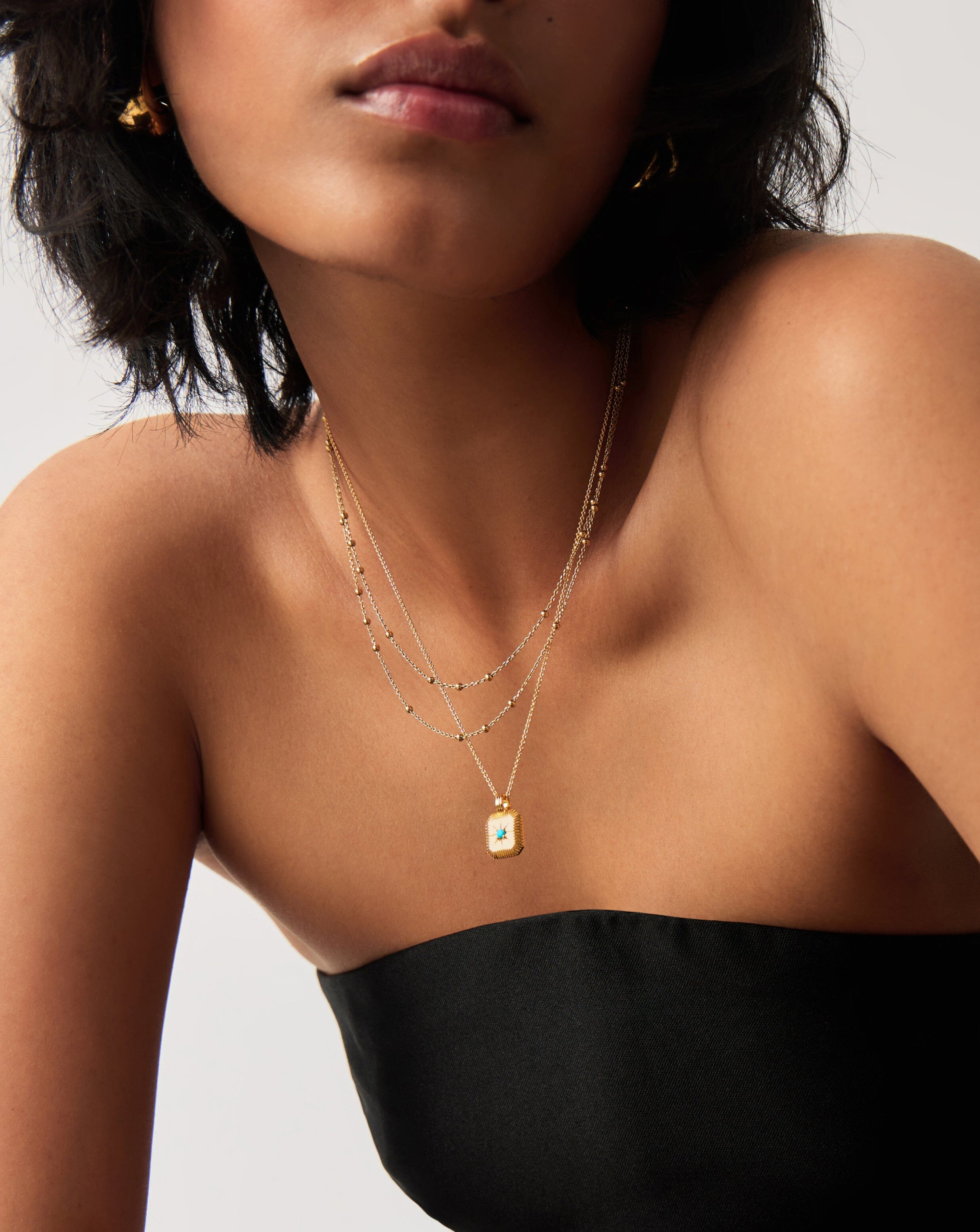 December Birthstone Pendant Necklace - 18k Gold Vermeil & Turquoise Magnesite Gemstone Jewelry | Perfect Gift for Christmas, Birthday & Anniversary