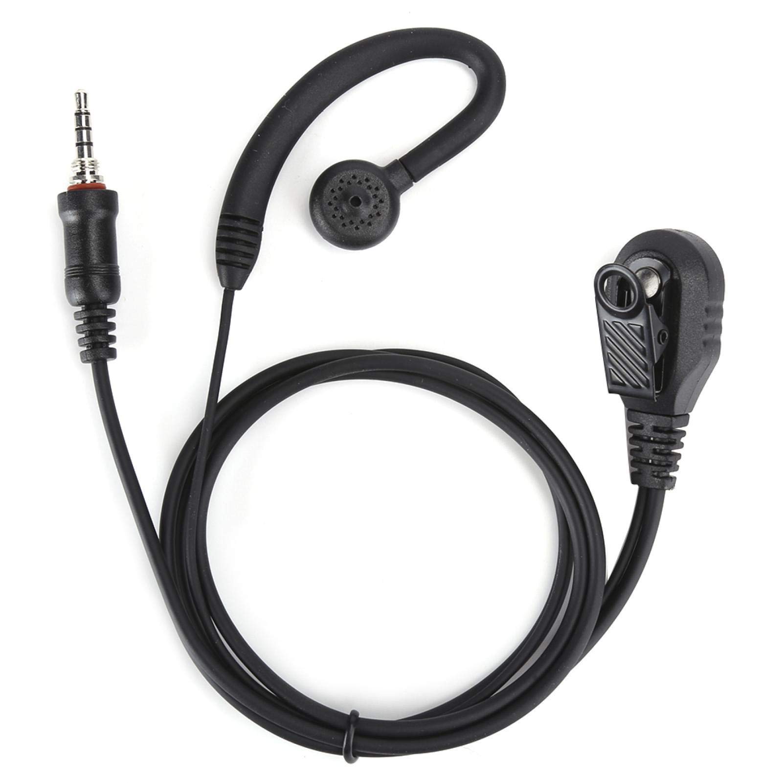 Wireless Two-Way Radio Headset with Ear Hook - IP54 Waterproof G-Shaped Walkie Talkie Headset for Icom M33 T60B - Secure Fit for Construction, Security & Outdoor Activities