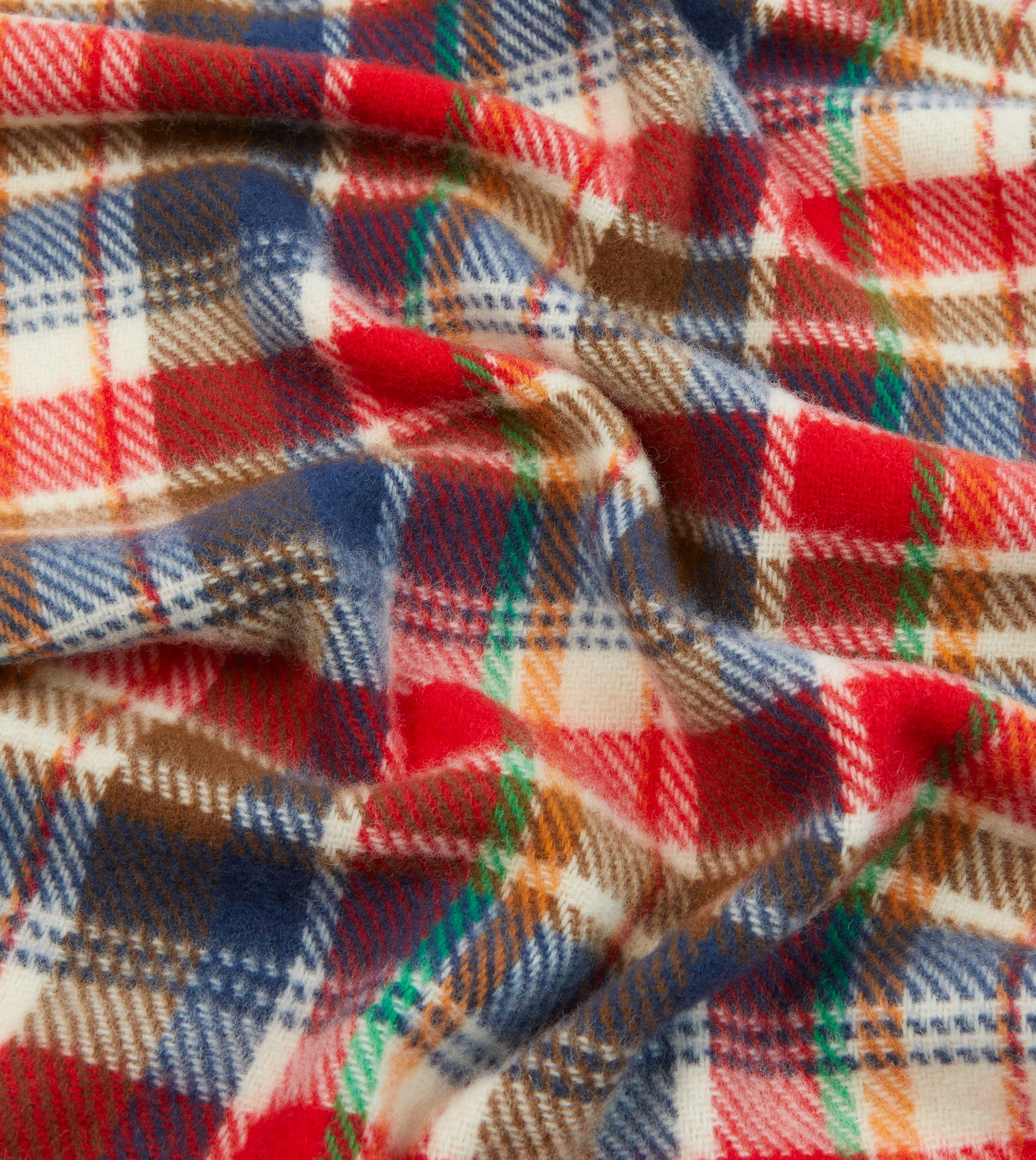 Warm Red Multi Tartan Check Wool Scarf for Women & Men - Winter Fashion Accessory for Outdoor Activities, Christmas Gifts & Cold Weather Protection