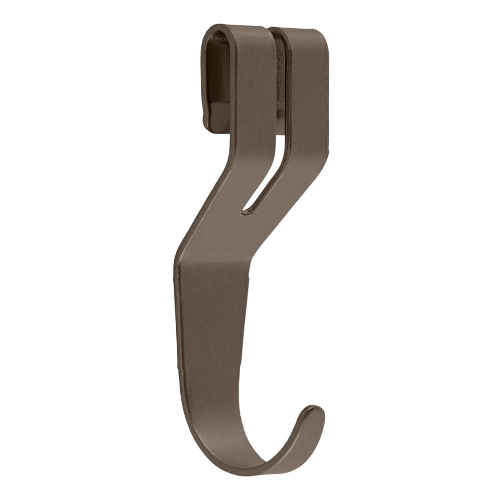 Elfa Wire Shelf Hooks 3 Pack - Graphite Metal Organizer Hooks for Closet, Pantry, Kitchen & Garage Storage - Heavy Duty Shelf Hangers for Wire Shelving Systems