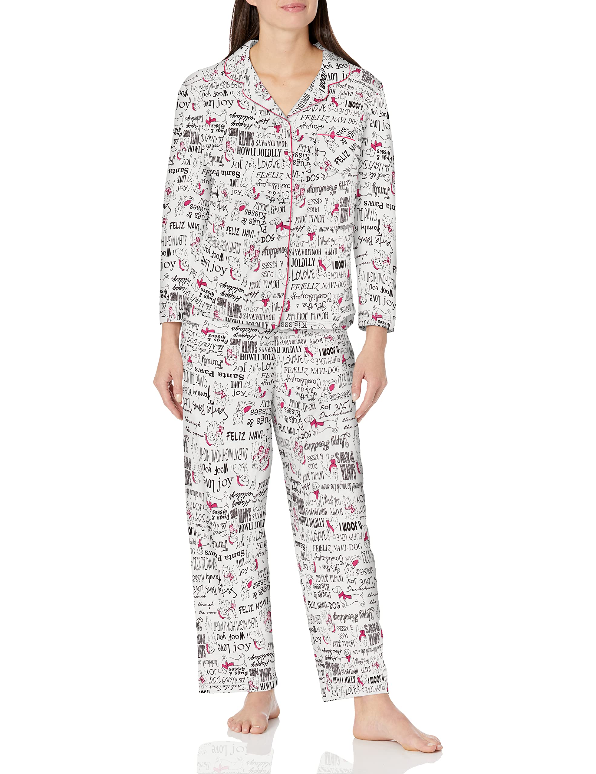 Karen Neuburger Women's Long Sleeve Animal Print Pajama Set - Soft & Comfortable Sleepwear for Women, Cozy Lounge Pajamas for Relaxing at Home or Sleepovers
