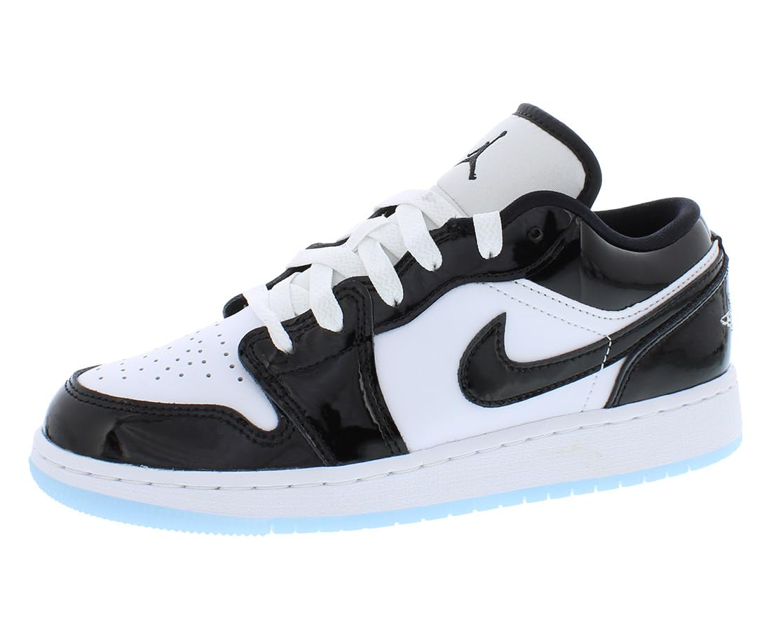 Nike DV1333-100 Low Grade School Sneakers - White/Black - Kids' Casual Shoes for School & Play | Perfect for Everyday Wear, Sports & Outdoor Activities