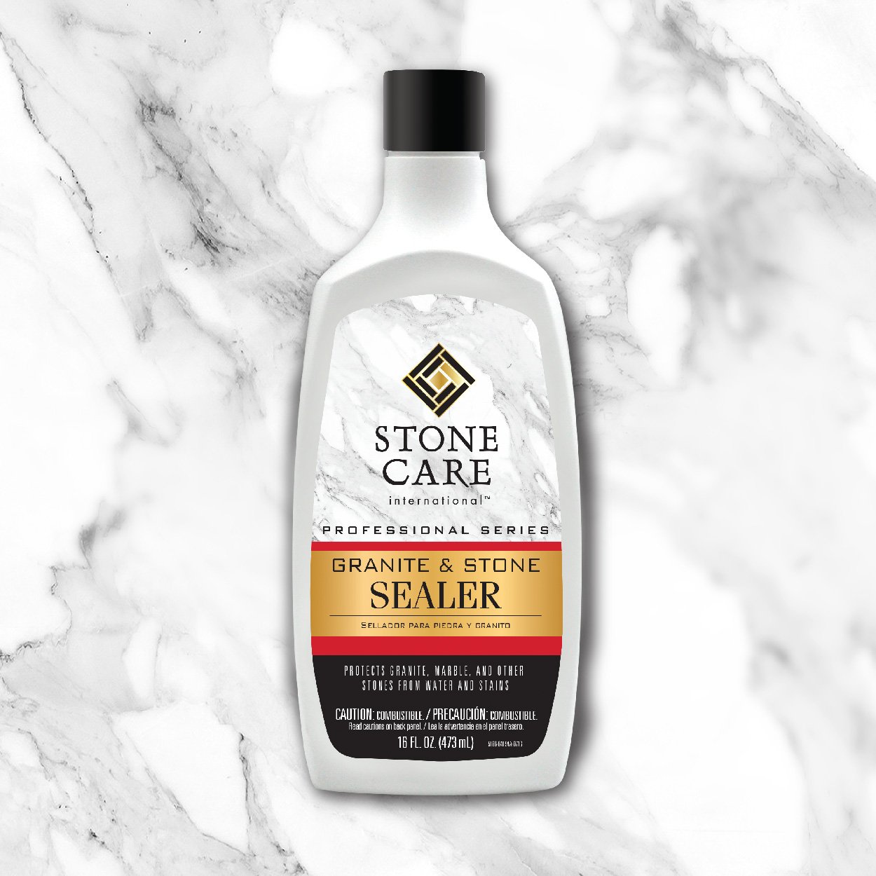 Stone Care International Granite Stone Sealer - 16oz Water-Based Sealer for Granite, Marble, Soapstone, Quartz, Quartzite, Slate, Limestone & Corian - Protects Countertops, Tile & Laminate Surfaces from Stains & Damage - Ideal for Kitchen, Bathroom & Outdoor Use