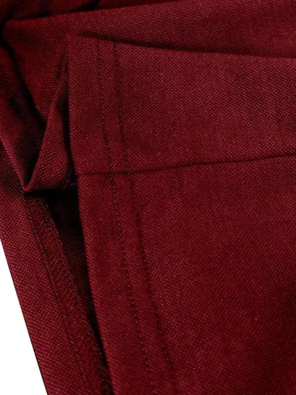 Men's Long Sleeve V-Neck Lapel Polo Shirt - Stylish Casual & Business Wear for Office, Golf & Date Nights