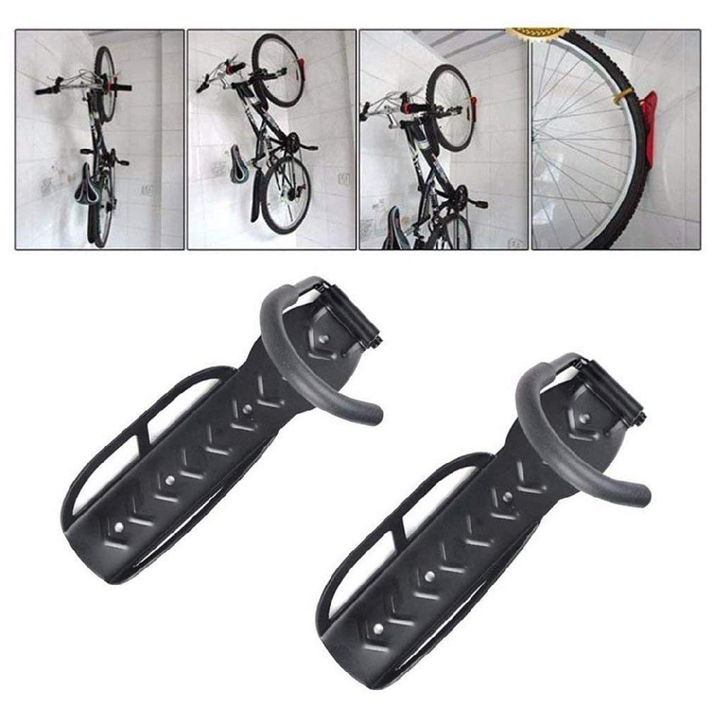 Kaicran 2 Pack Heavy Duty Wall Mount Bike Hooks - Space Saving Bicycle Parking Rack & Storage Solution (10 x 26.5 x 12 cm) - Perfect for Garage, Apartment, or Indoor Cycling Gear Organization