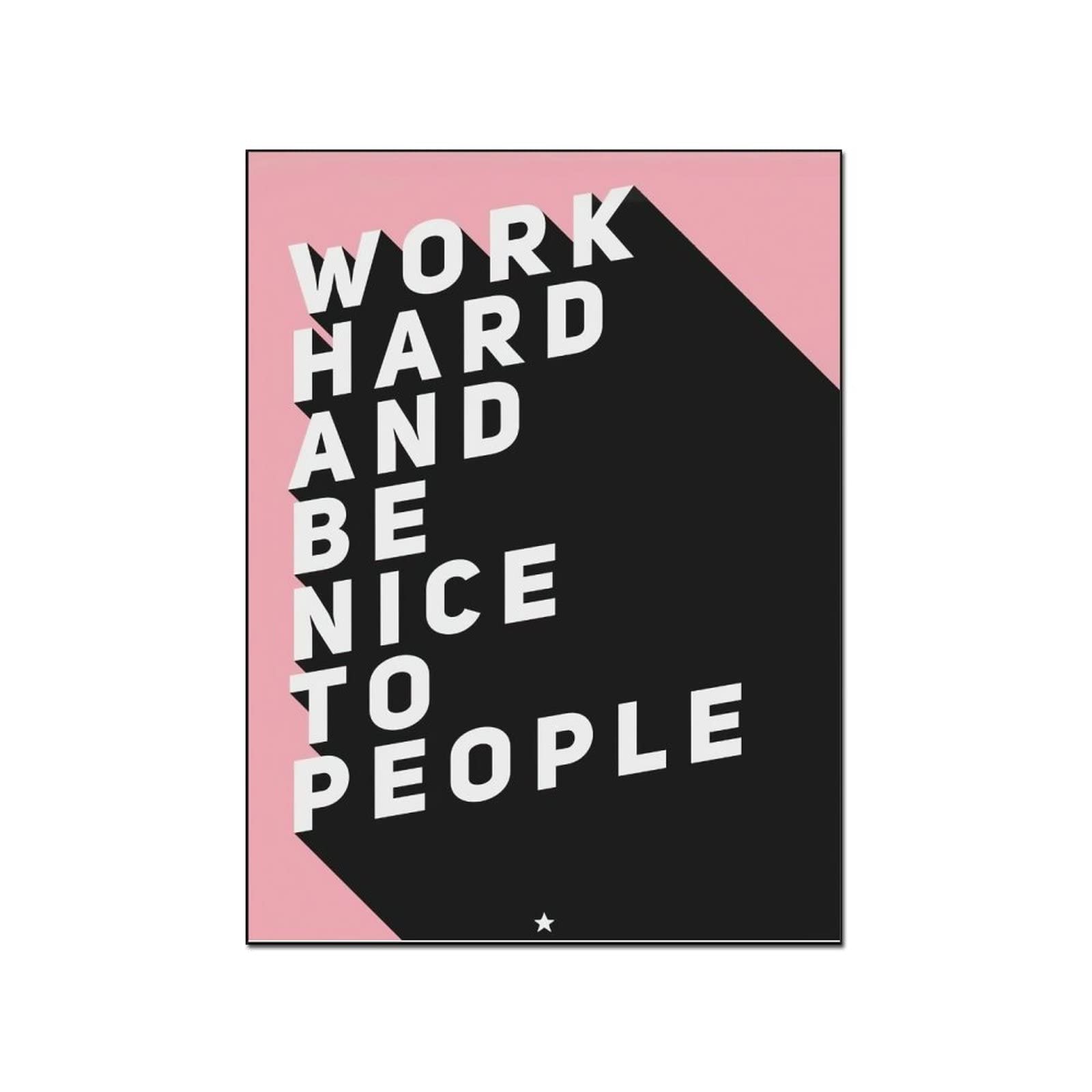Educational Motivational Posters for Classroom & Office - Be Nice to People, Work Hard Prints - Inspirational Wall Art Decor for School, Home & Office - Canvas Painting & Prints for Living Room & Study
