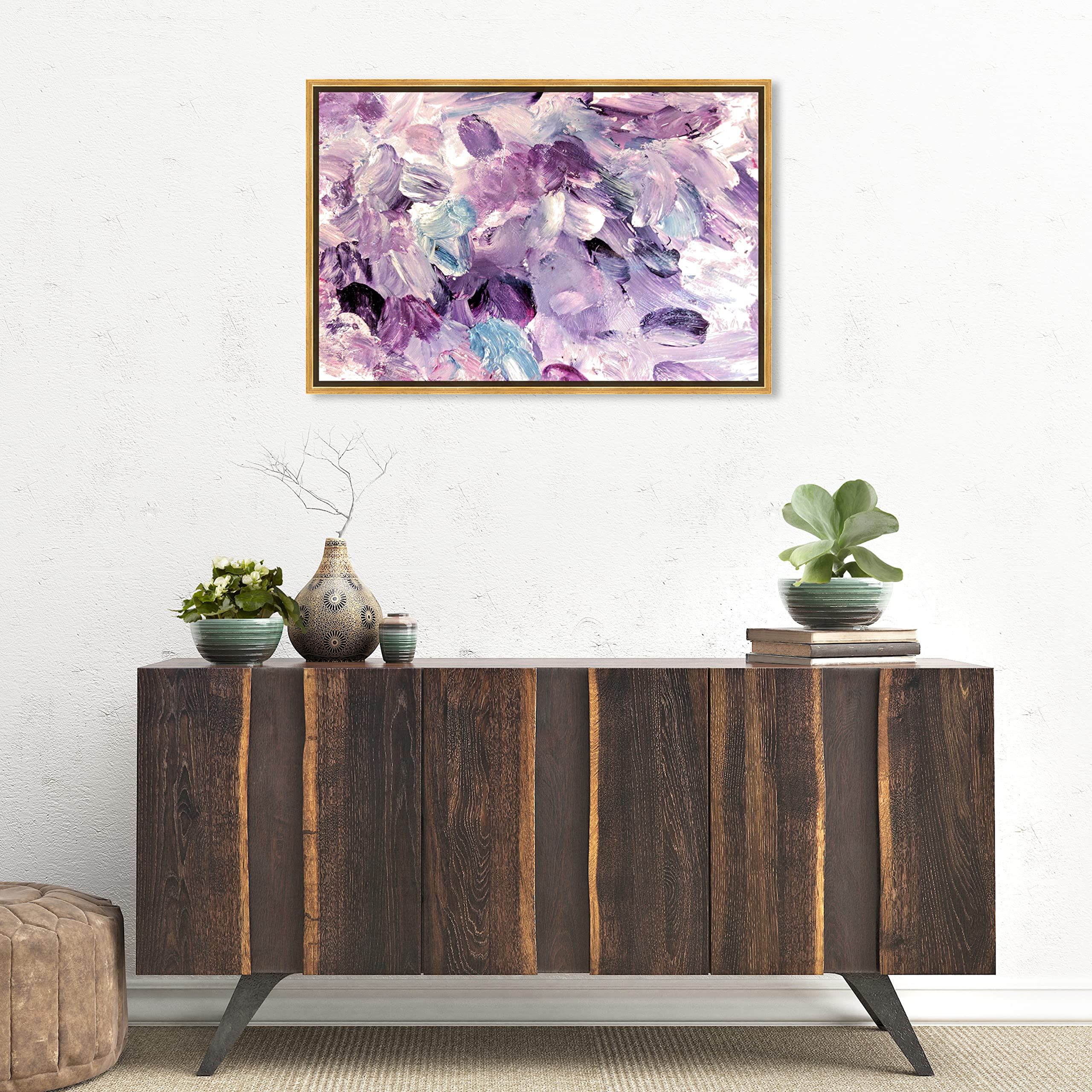 Oliver Gal Artist Co. 'Amethyst Gardens' Abstract Framed Wall Art - 30