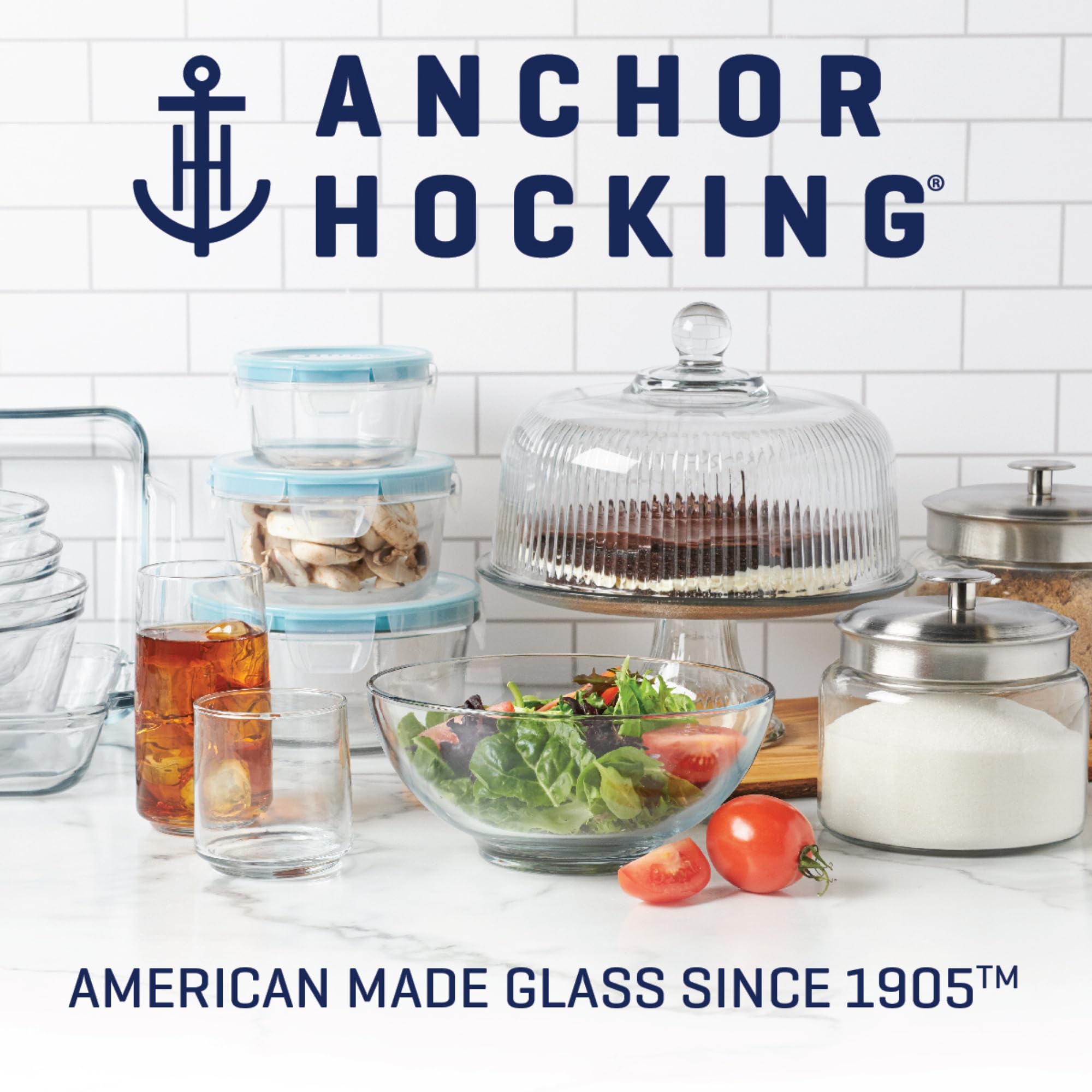 Anchor Hocking 3 Quart Glass Baking Dish Set with Red Lid & Thermal Carrier - 4 Piece Oven Safe Casserole Dish Set for Baking, Cooking & Meal Prep - Perfect for Casseroles, Lasagna, Pot Pies & Holiday Dishes