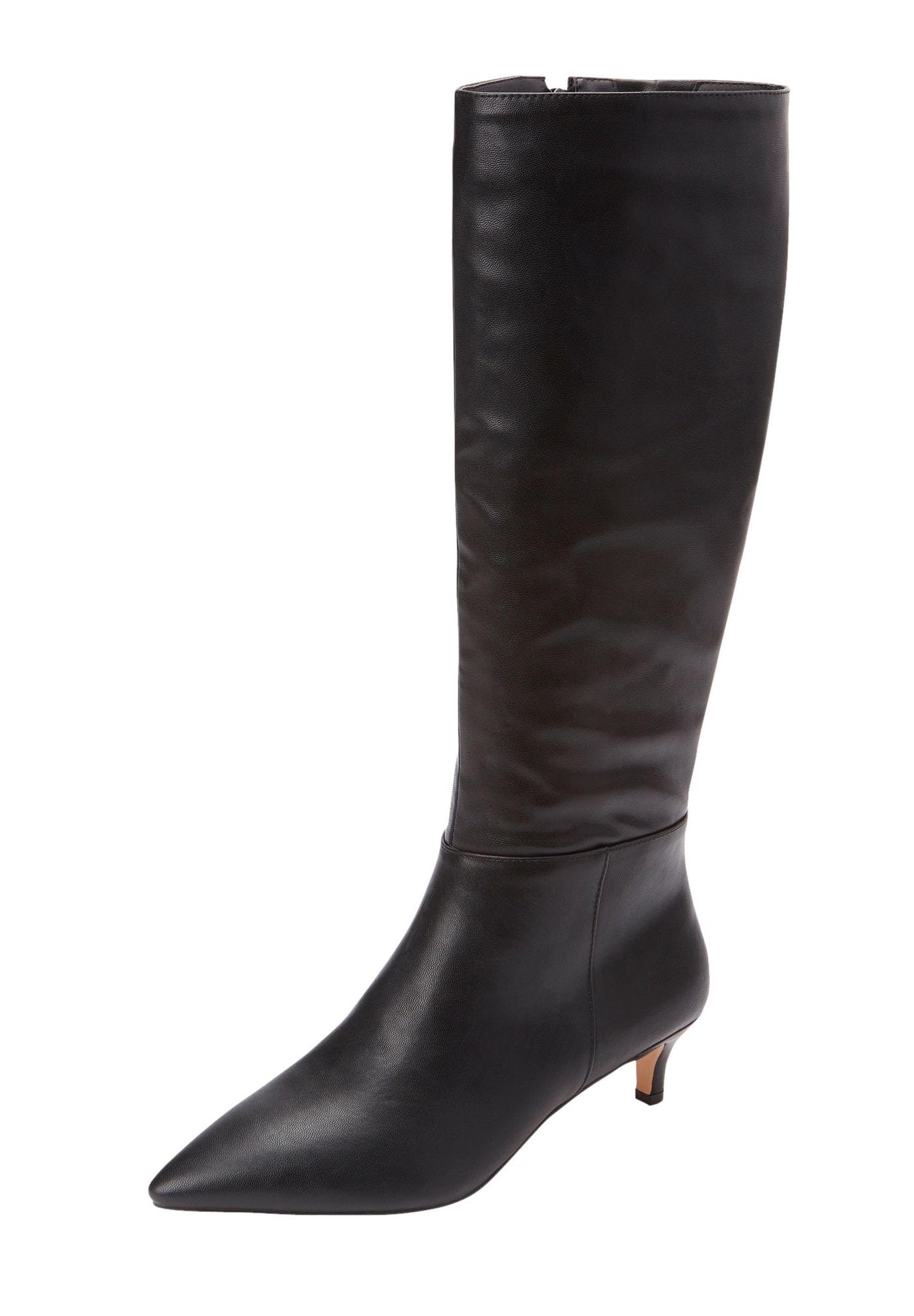 Comfortview Women's Wide Width The Poloma Wide Calf Boots - Stylish & Comfortable Winter Boots for Wide Feet | Perfect for Cold Weather, Snow, and Everyday Wear