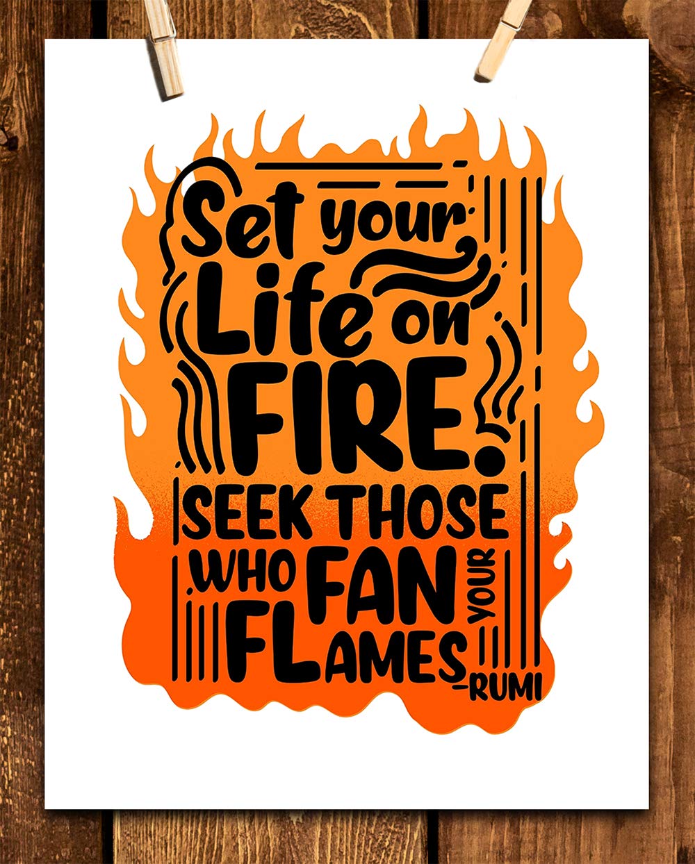 TJ Originals Motivational Wall Art - 11x14 Unframed Print for Home & Office Decor
