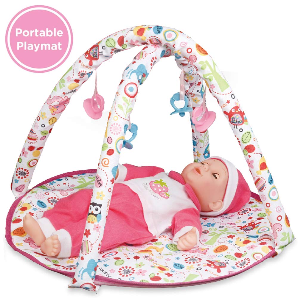 5-in-1 Baby Doll Stroller Playset with Carrier & Mat - Pretend Play for Kids