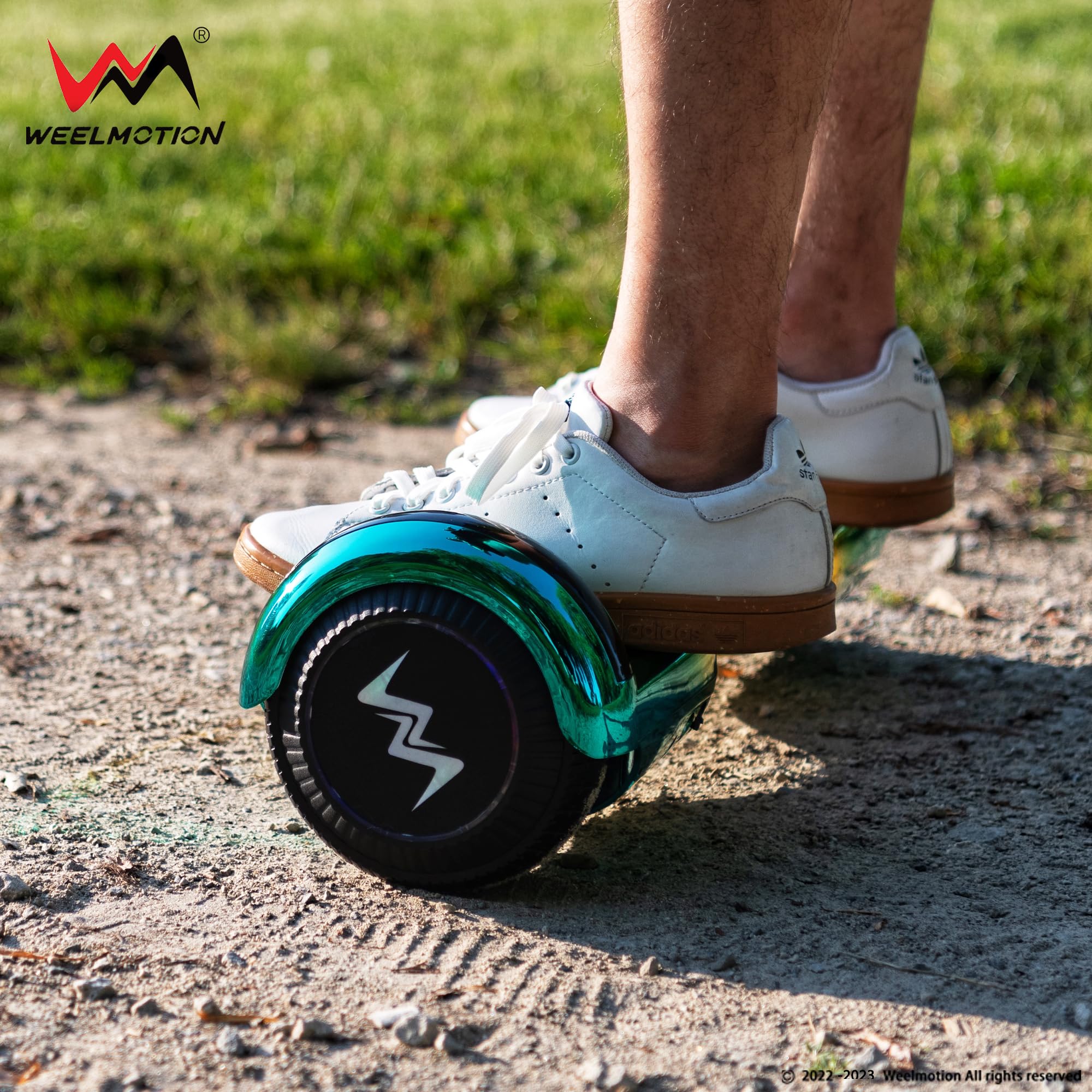 WEELMOTION Chrome Lemon Hoverboard - 6.5 Inch LED Light Up Wheels with Bluetooth Speaker & Vibration Effects, UL2272 Certified (Includes Free Carry Bag) - Perfect for Kids & Teens Outdoor Fun, Commuting, and Birthday Gifts