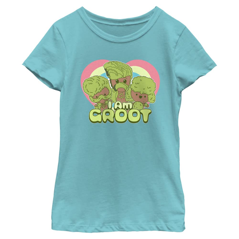 Marvel Groot Hearts Girls Short Sleeve T-Shirt - Cute Graphic Tee for Kids & Toddlers - Perfect for School, Playdates & Superhero Fans