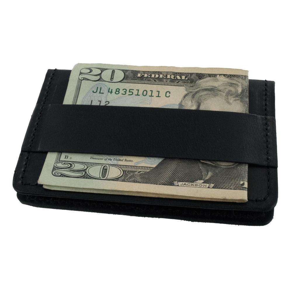 Tupper Slim Bifold RFID Blocking Leather Wallet for Men - Perfect for Everyday Carry, Travel & Business (Black)