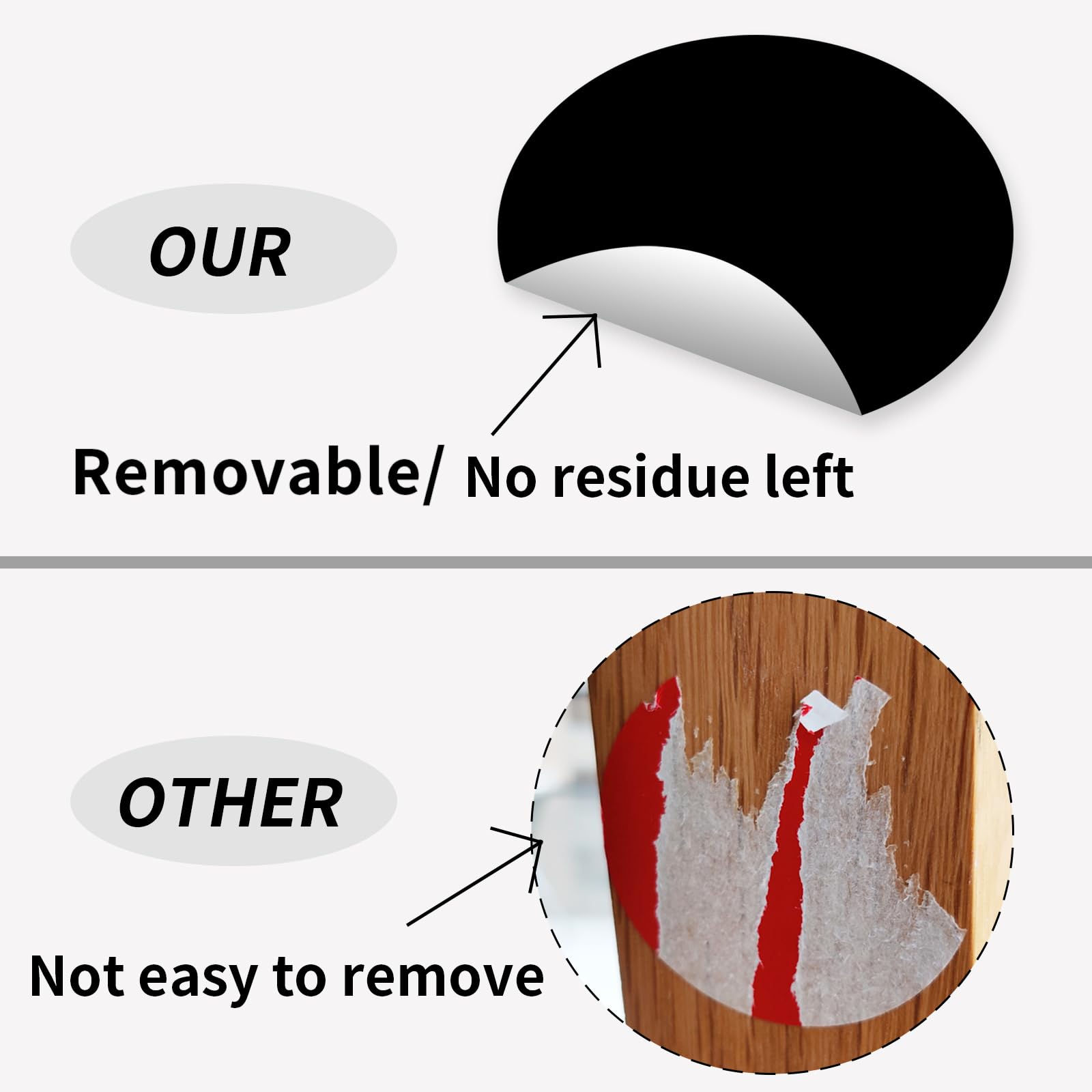 STARLIBOO 4 Inch Black Dot Stickers - Removable Circle Price Labels for Office, Garage Sales & Yard Sales | Writable Round Stickers for Pricing, Organizing & DIY Projects
