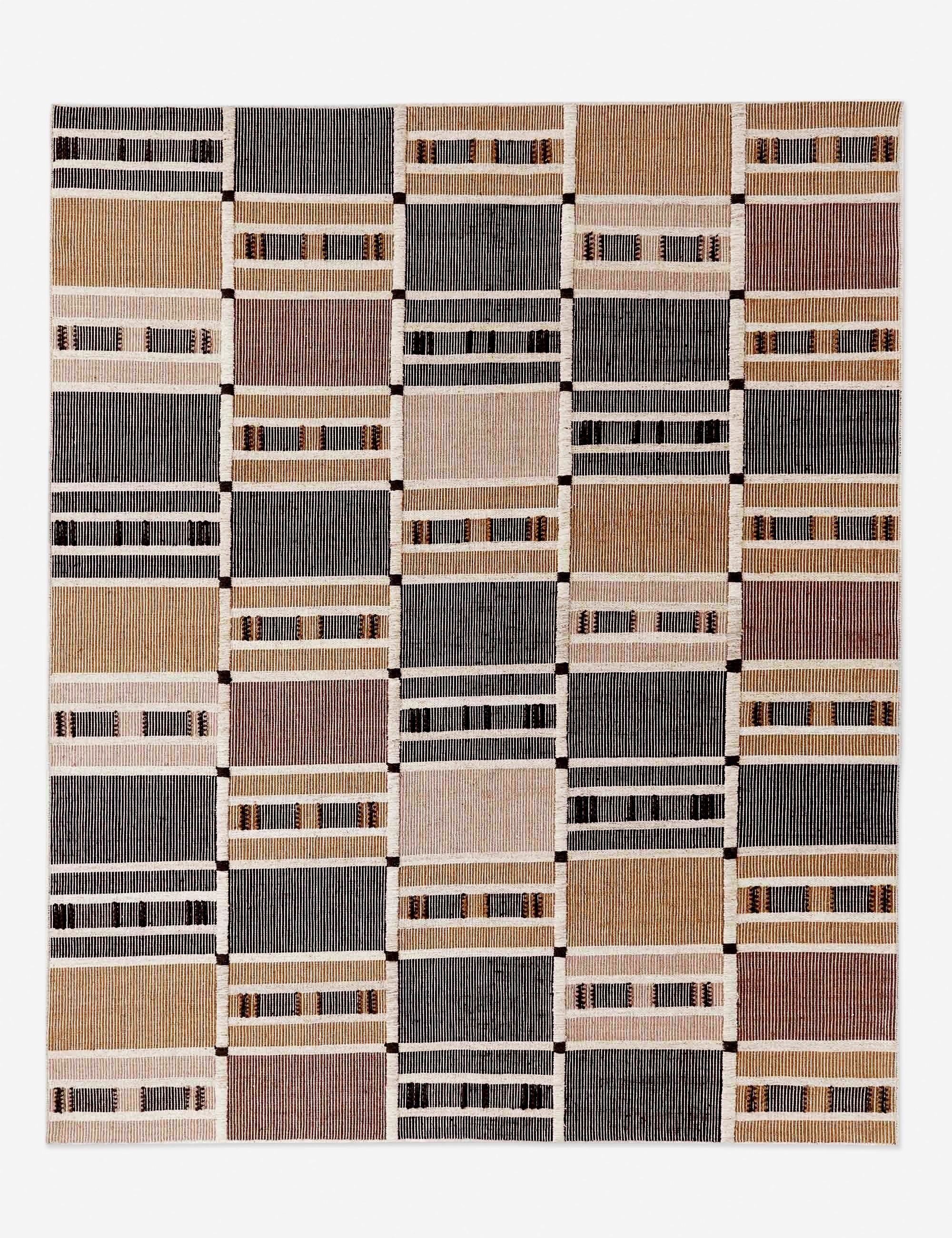 Anni Flatweave Wool Rug by Nina Freudenberger - Handmade Bohemian Style Area Rug for Living Room, Bedroom & Nursery - Soft & Durable Natural Fiber Decor