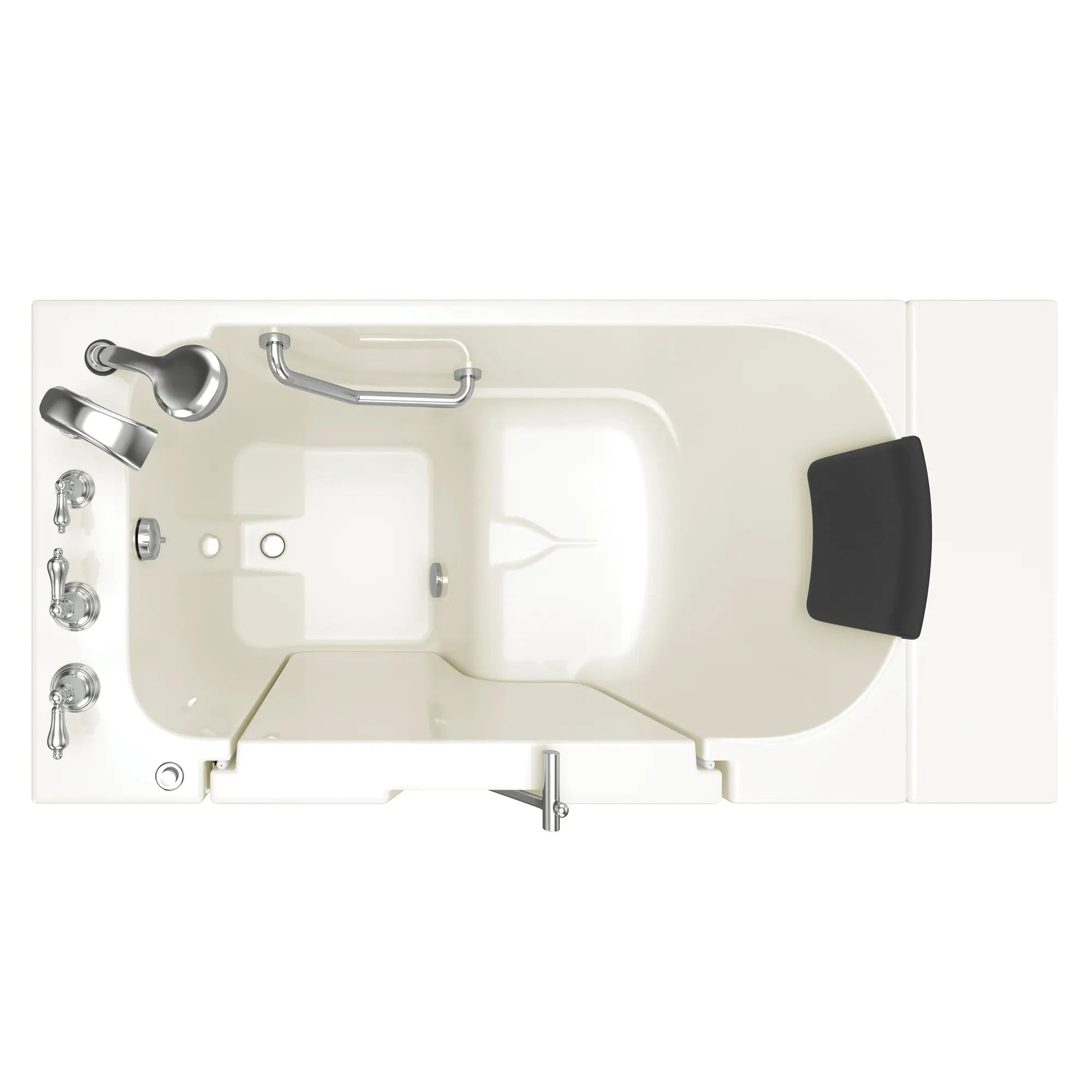 Premium Gelcoat 30 x 52 Inch Walk-in Bathtub with Soaker System - Left Hand Drain & Faucet - Ideal for Elderly & Mobility Impaired Users - ADA Compliant Safety Tub for Home Bathroom