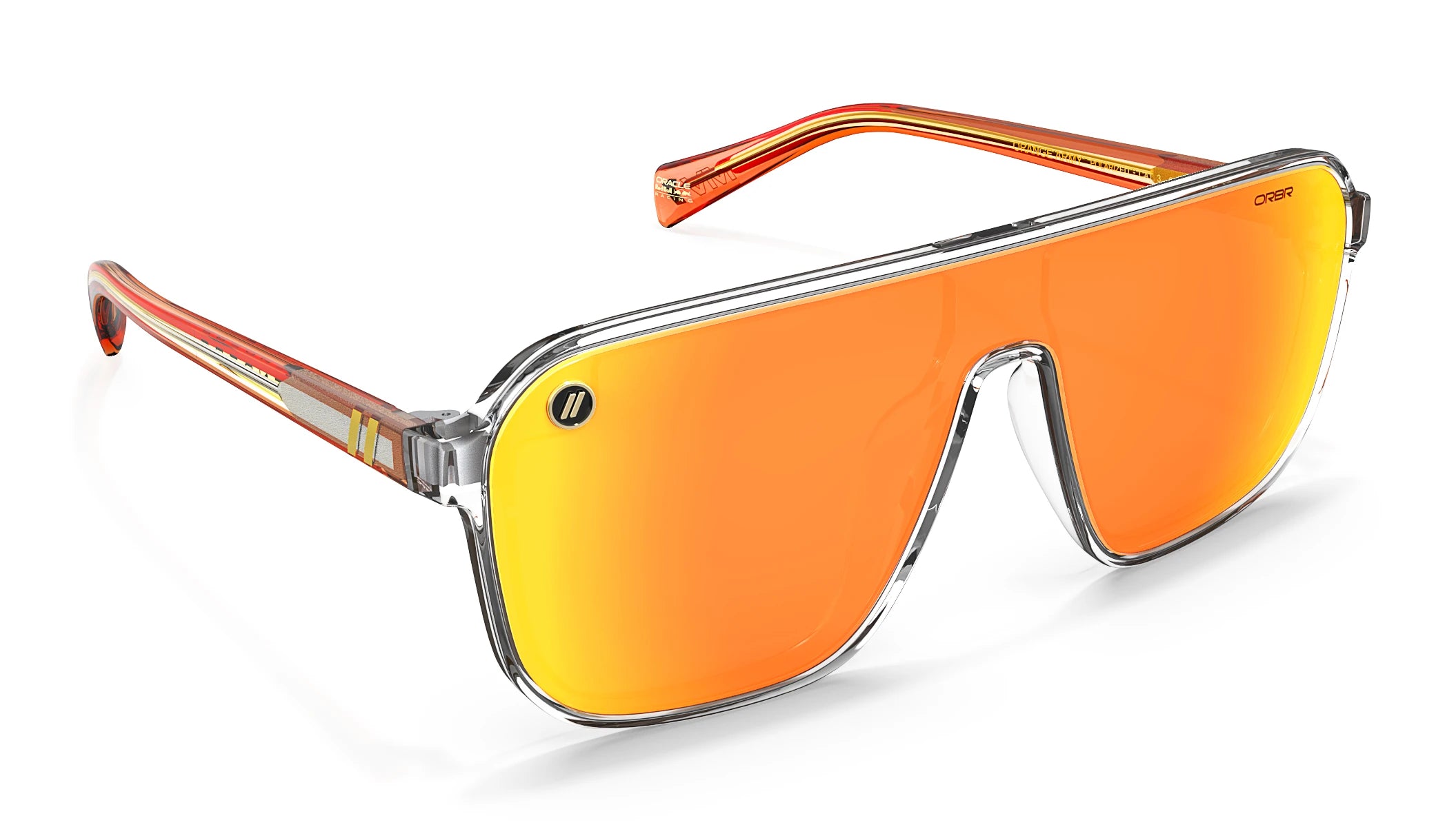 Stylish Orange Circuit Sunglasses for Men & Women - UV Protection, Polarized, Lightweight - Perfect for Driving, Running, and Outdoor Activities