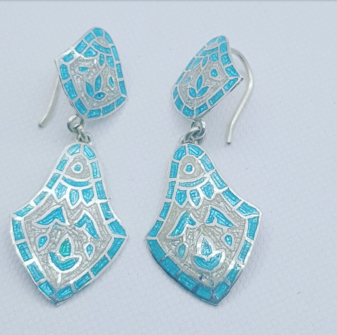 Exquisite Meenakari Enamel Drop Earrings for Women - Handcrafted Indian Jewelry - Perfect for Weddings, Parties & Special Occasions