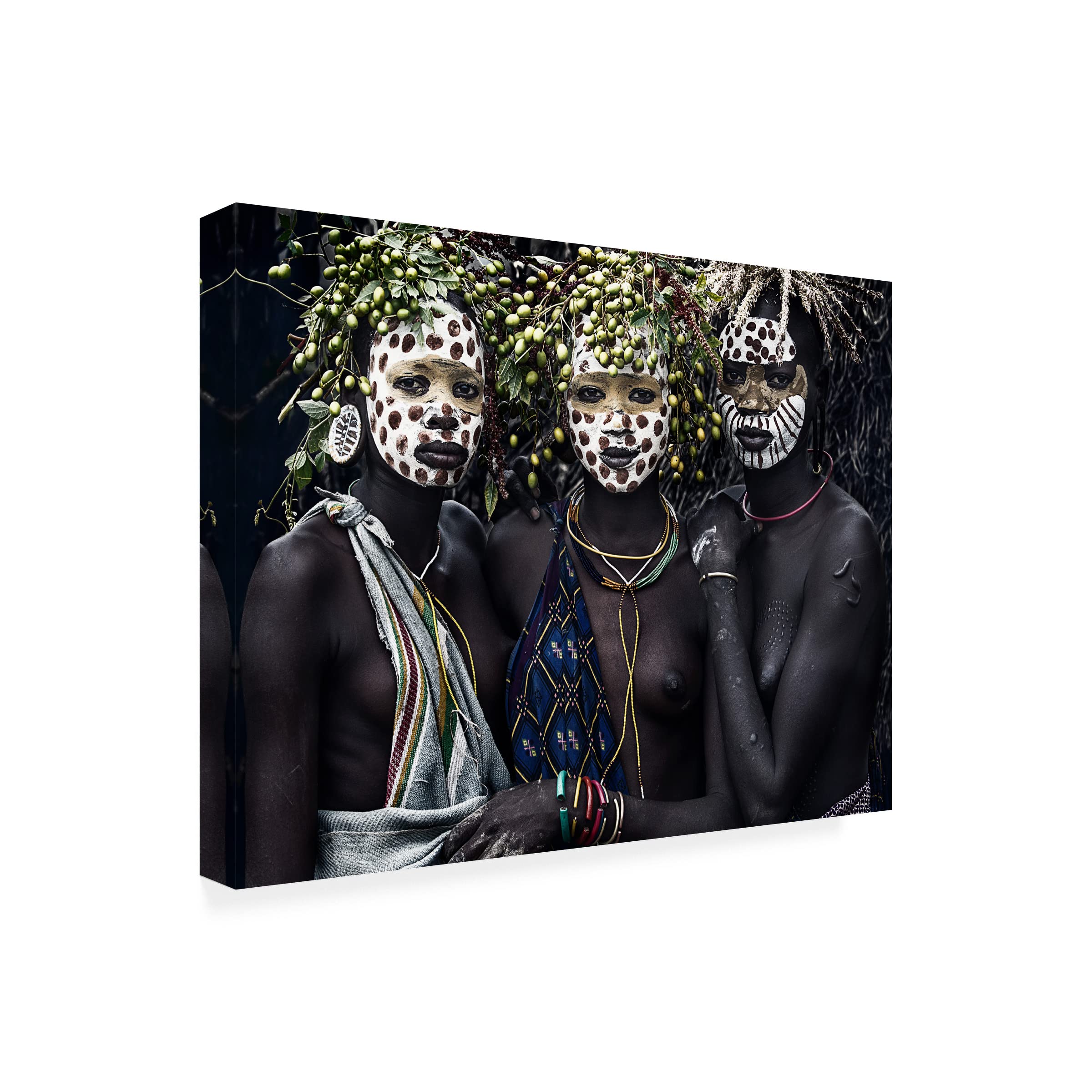 Trademark Fine Art 'Group Of Traditional Women' Canvas Print by Joxe Inazio Kuesta - Elegant Wall Decor for Living Room, Bedroom & Office