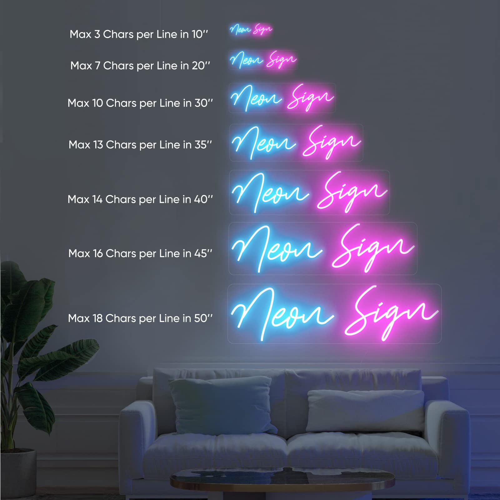 Custom Neon Signs - Personalized LED Wall Decor for Weddings & Parties