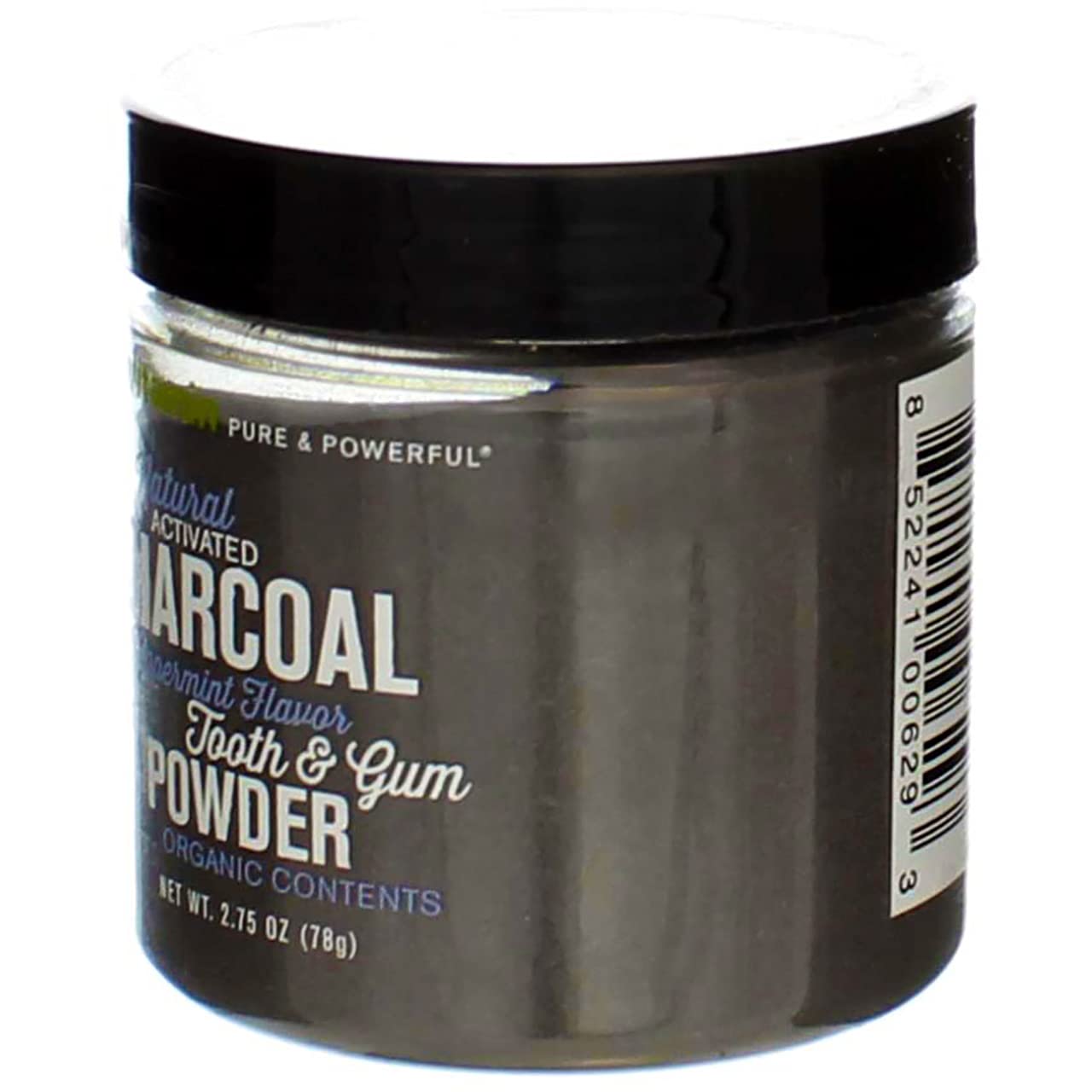 Activated Charcoal Whitening Tooth Powder - Natural Teeth Whitener & Gum Care with Cool Peppermint | Enamel Safe, Detoxifying, Vegan & Cruelty-Free | Perfect for Daily Oral Care & Travel